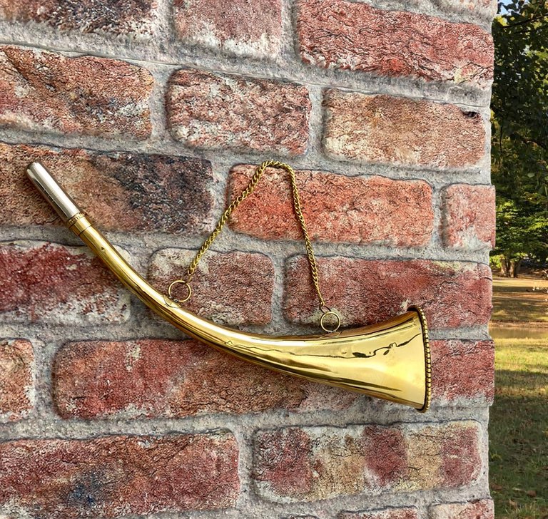 Maritim Nebelhorn Signalhorn Horn Messing Fanfare Boot Bootshorn Schiffshorn a