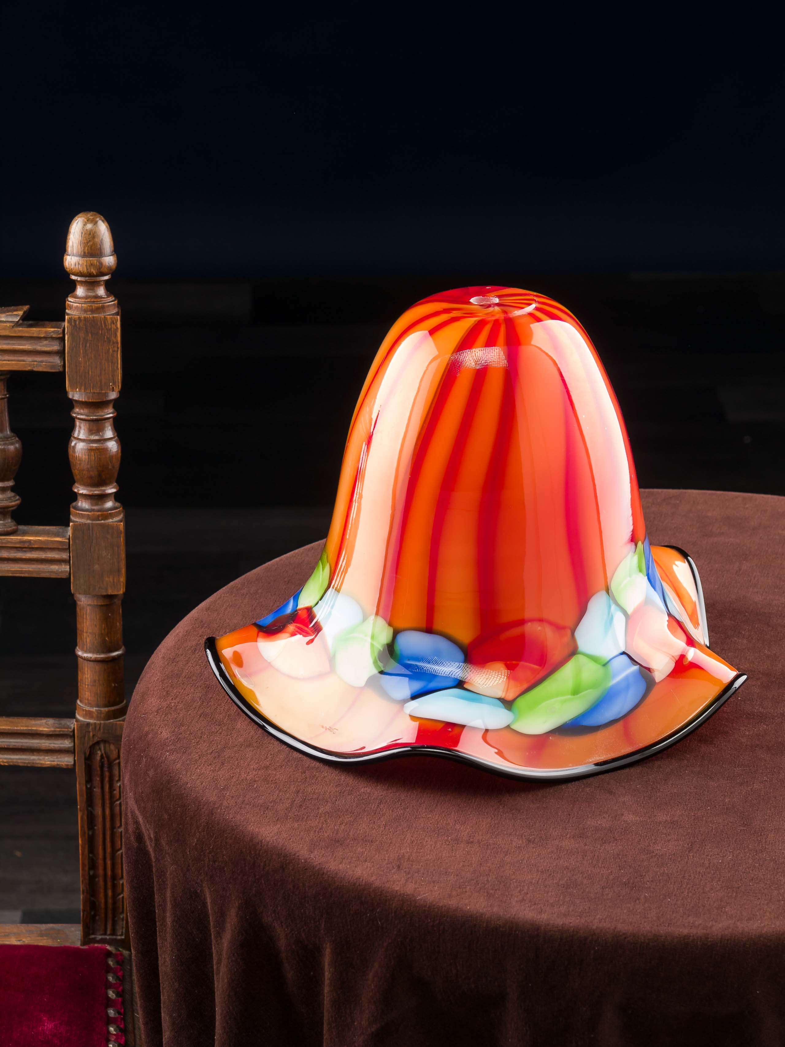 GS3003-1 Lampenschirm Tischlampe Lampe Glas Glasschirm Murano Stil glass lampshade orange