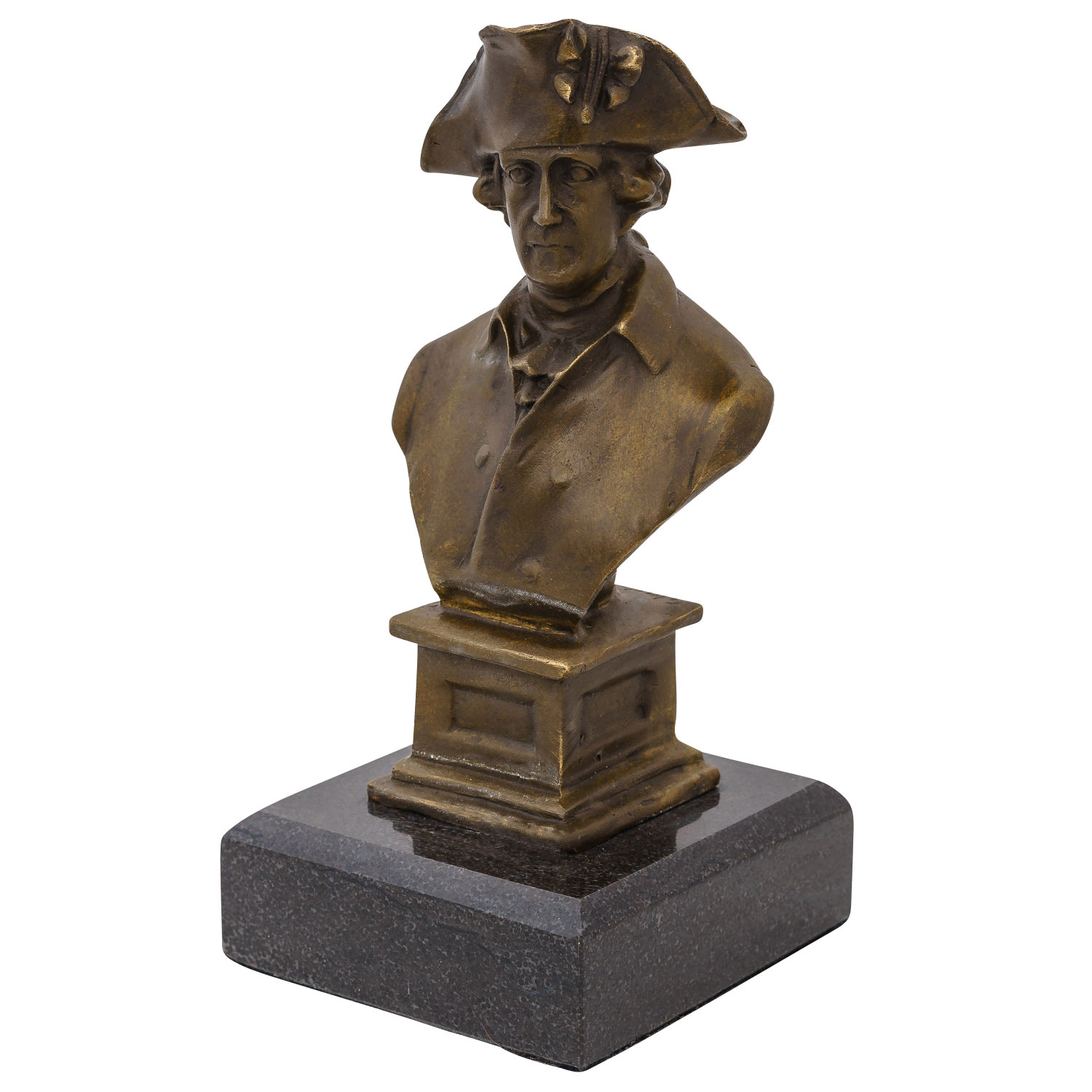 Bronzefigur Kaiser Friedrich Der Alte Fritz Büste Bronze Skulptur Figur 19cm