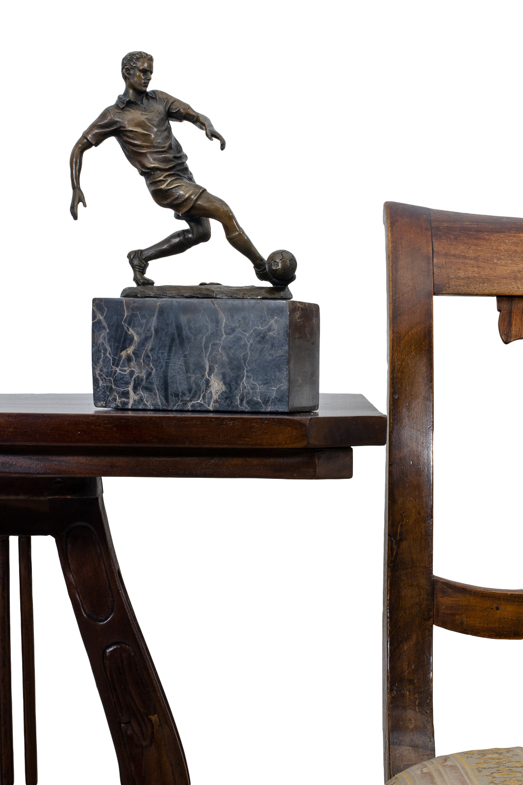 SL-27-7 Bronzeskulptur Fussball Bronze Skulptur Figur Trophäe Pokal Verein Statue