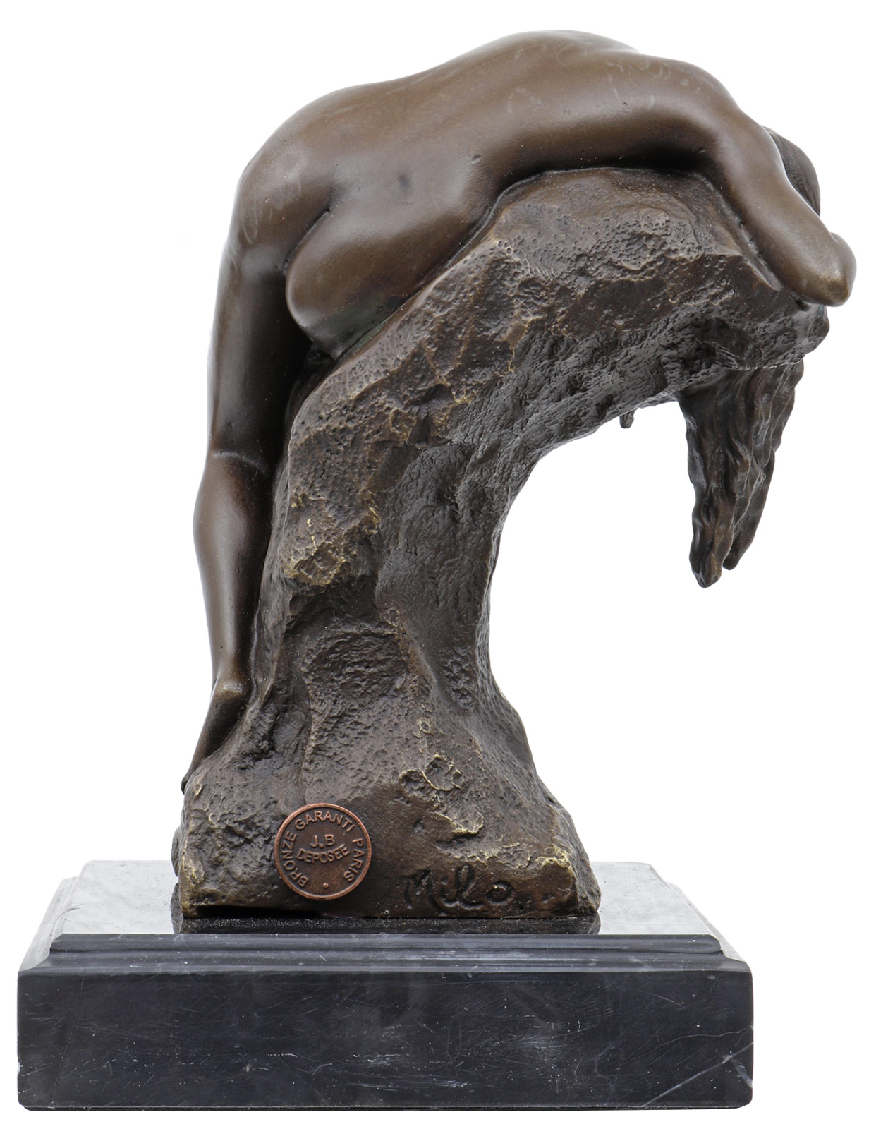 Bronzeskulptur Frau Erotik Kunst im Antik-Stil Bronze Figur Statue 17cm