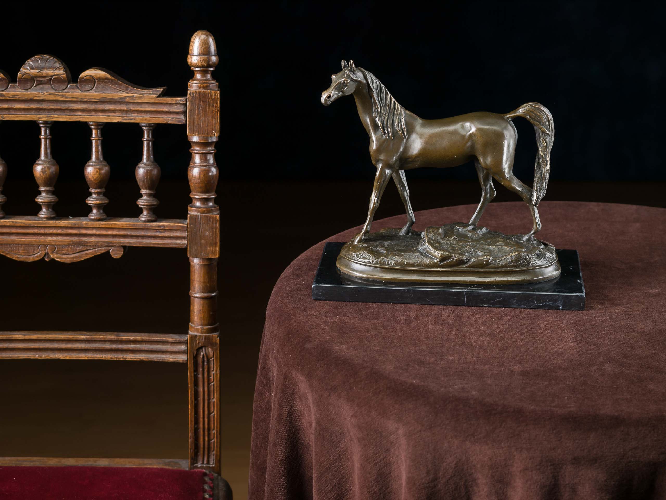 XT-64-1 Bronze Pferd Araber Bronzeskulptur Bronzefigur Figur Skulptur antik Stil horse