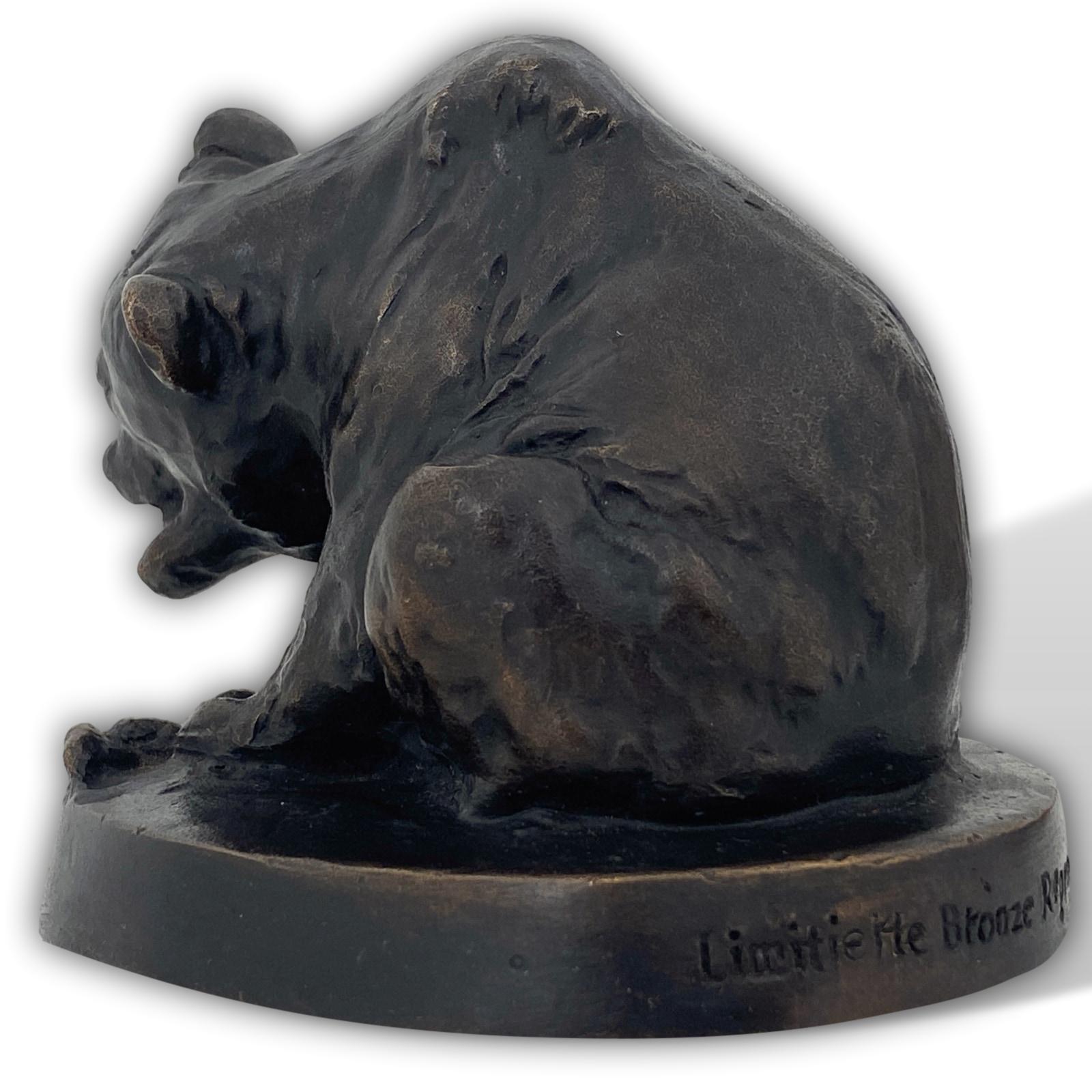 aubaho-b1001-51 Bronzeskulptur nach Georg August Gaul (1869-1921) Replik Bär Figur Antik-Stil