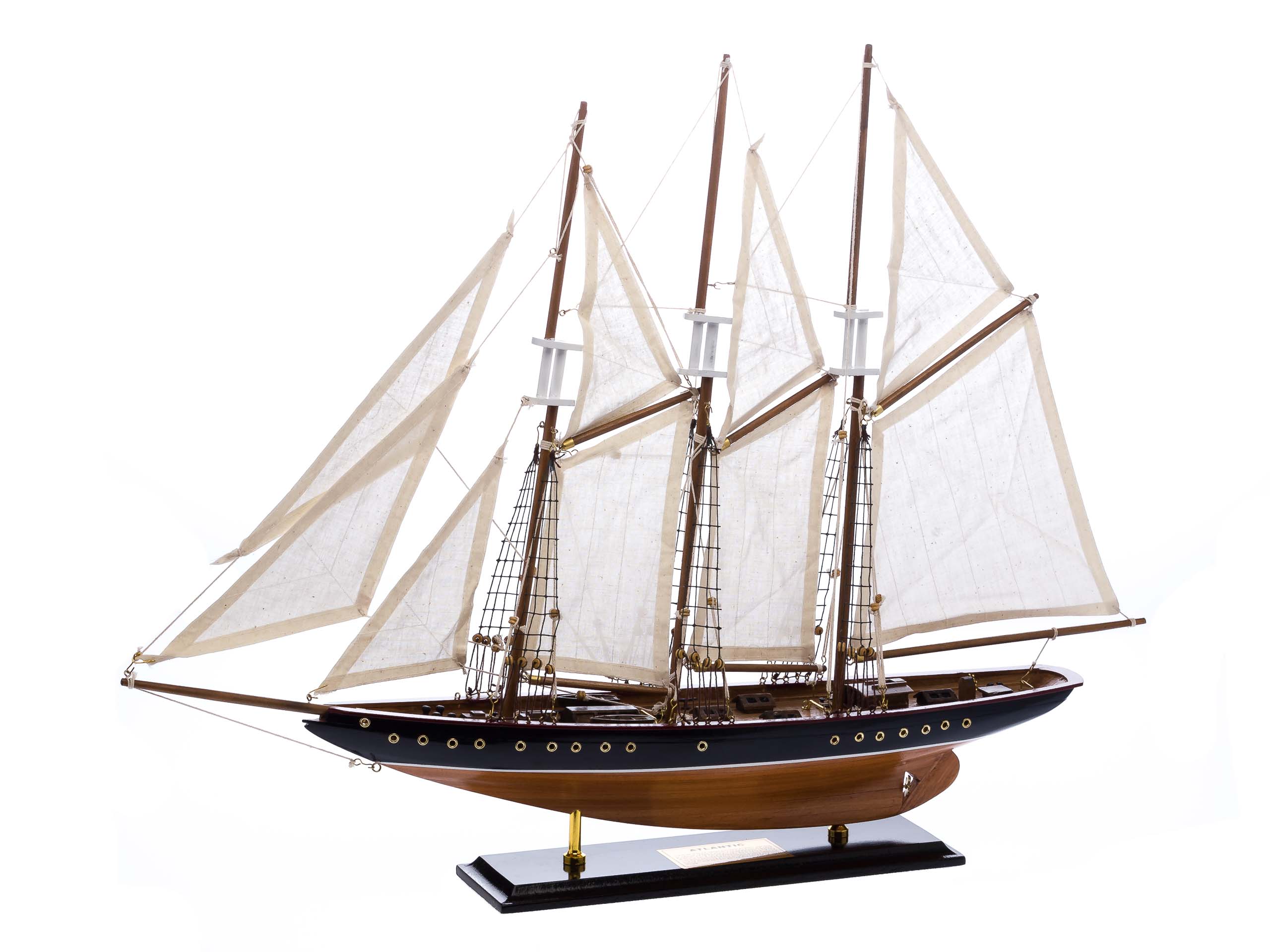 5165-2 Modelschiff Atlantic Segelschiff Segelyacht Yacht Schiffsmodell Schiff 71cm