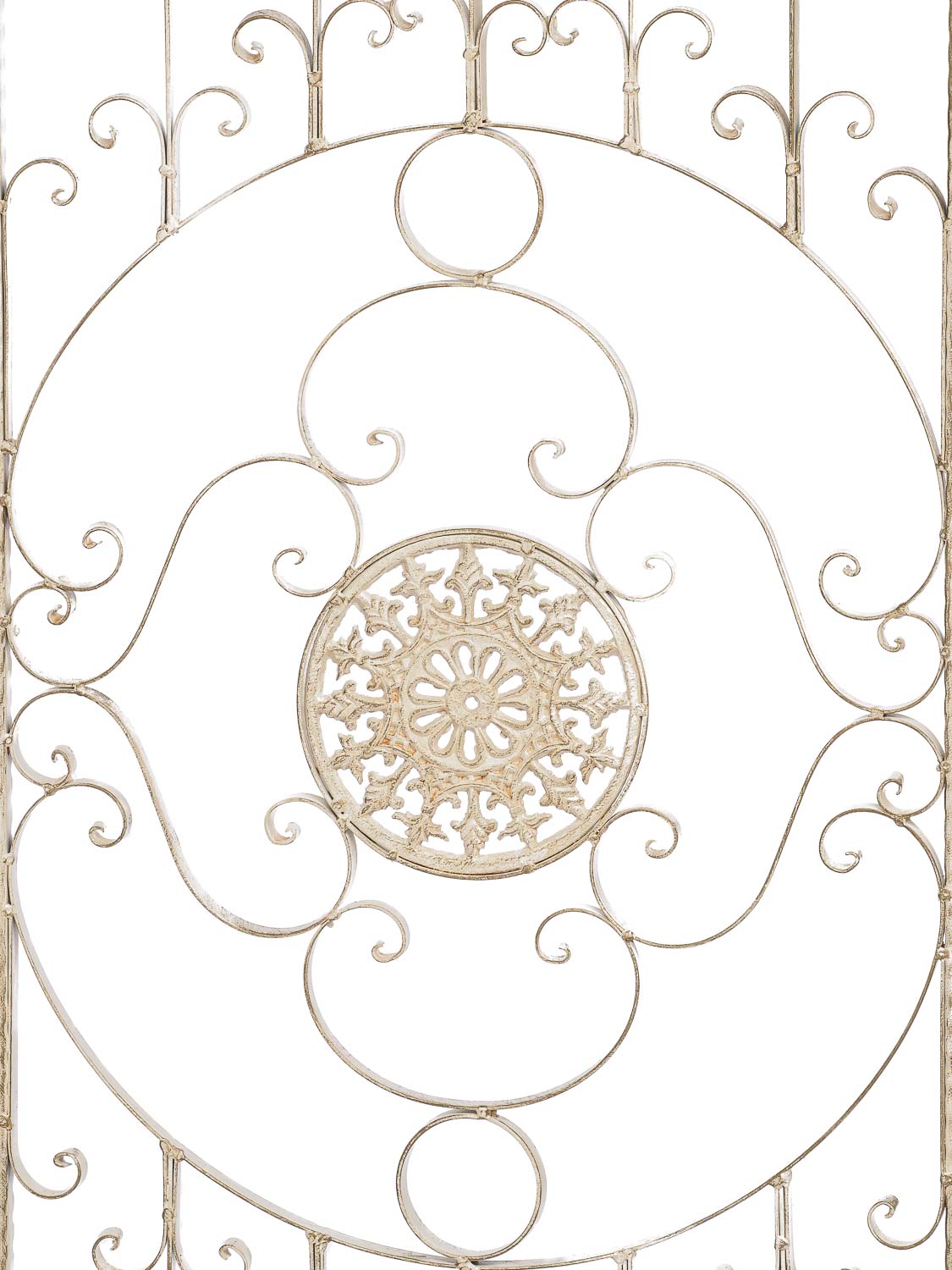 2016-12-07_Auktionshaus_159 Paravent Pergola Spalier Eisen Rankhilfe Zaun 19kg Antik-Stil Raumteiler weiß