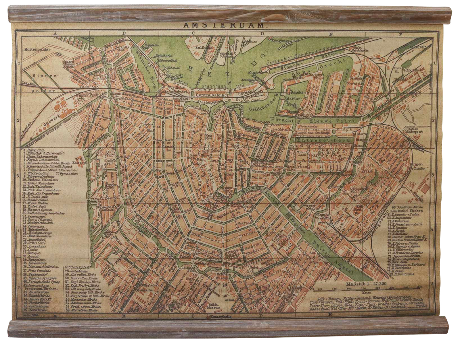SJ-5_2 Landkarte Weltkarte historische Karte Wandkarte Antik-Stil Amsterdam Holland