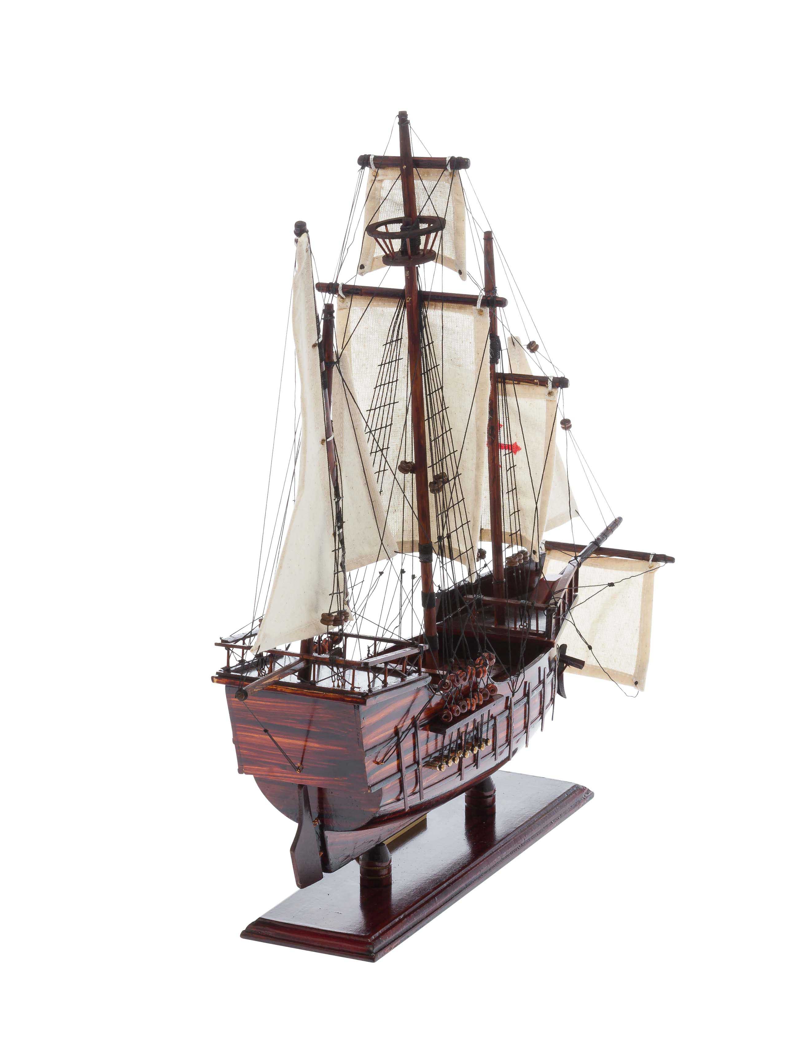 2015-04-27_Auktionshaus_010 Modellschiff Santa Maria Holz Kolumbus Flaggschiff Segelschiff Karavelle Schiff