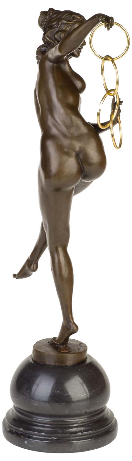 BJ-5-02 Bronzeskulptur erotische Kunst Erotik im Antik-Stil Bronze Figur Statue 53,5 cm