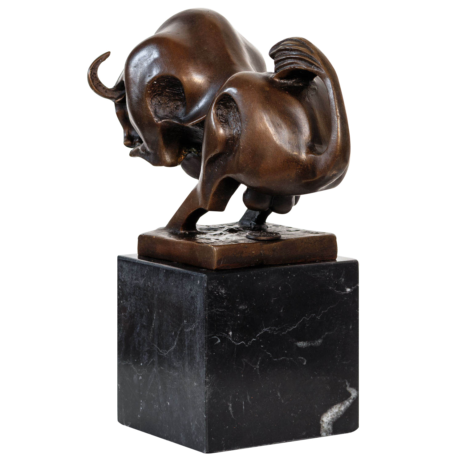 UP-85-3 Bronzeskulptur Bulle Ochse Kuh Stier im Antik-Stil Bronze Figur Statue 20cm