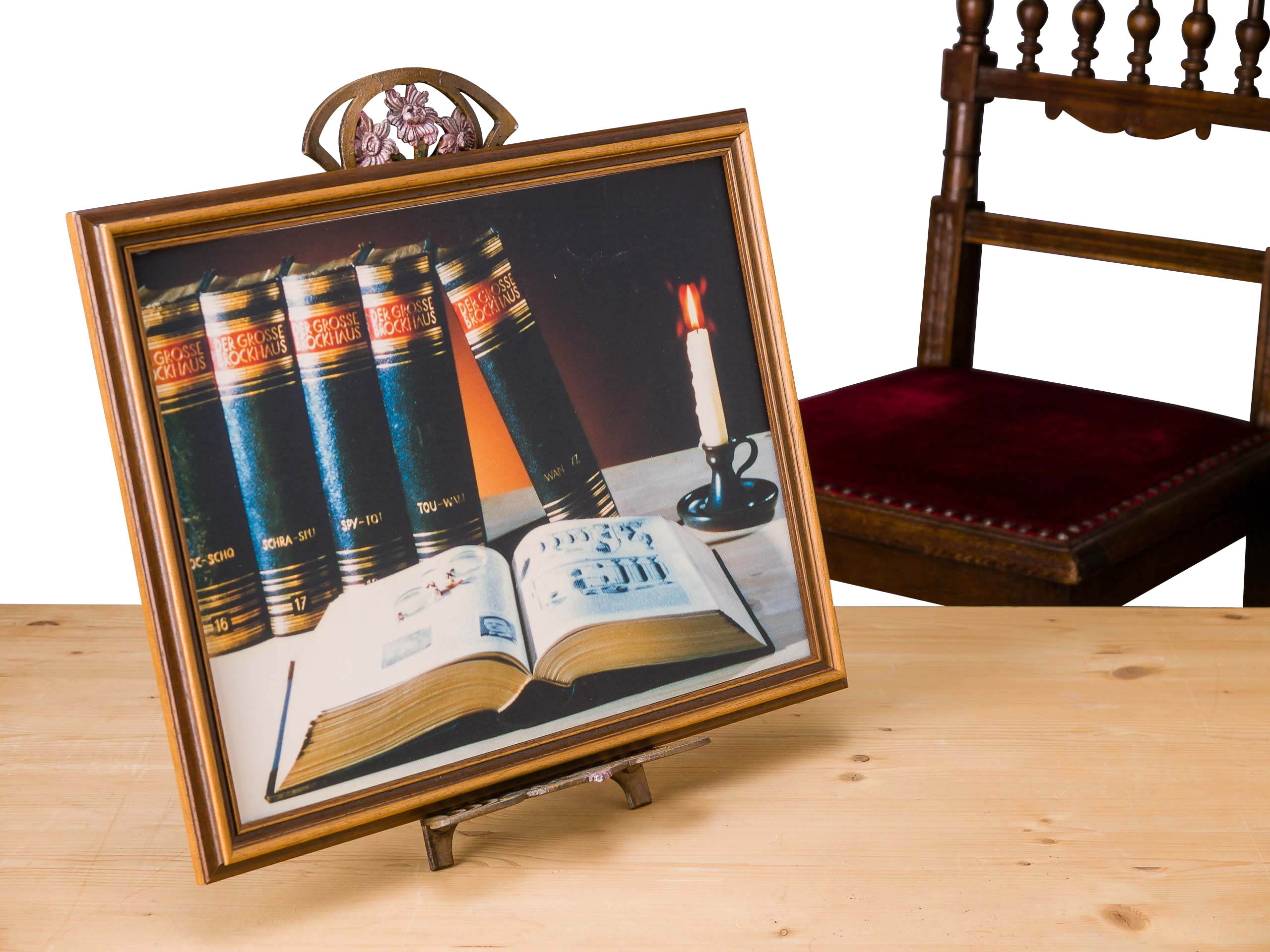 2014-04-19_Auktionshaus_127 Staffelei Bildhalter Notenständer Buchständer Ständer Eisen antik Stil 42cm