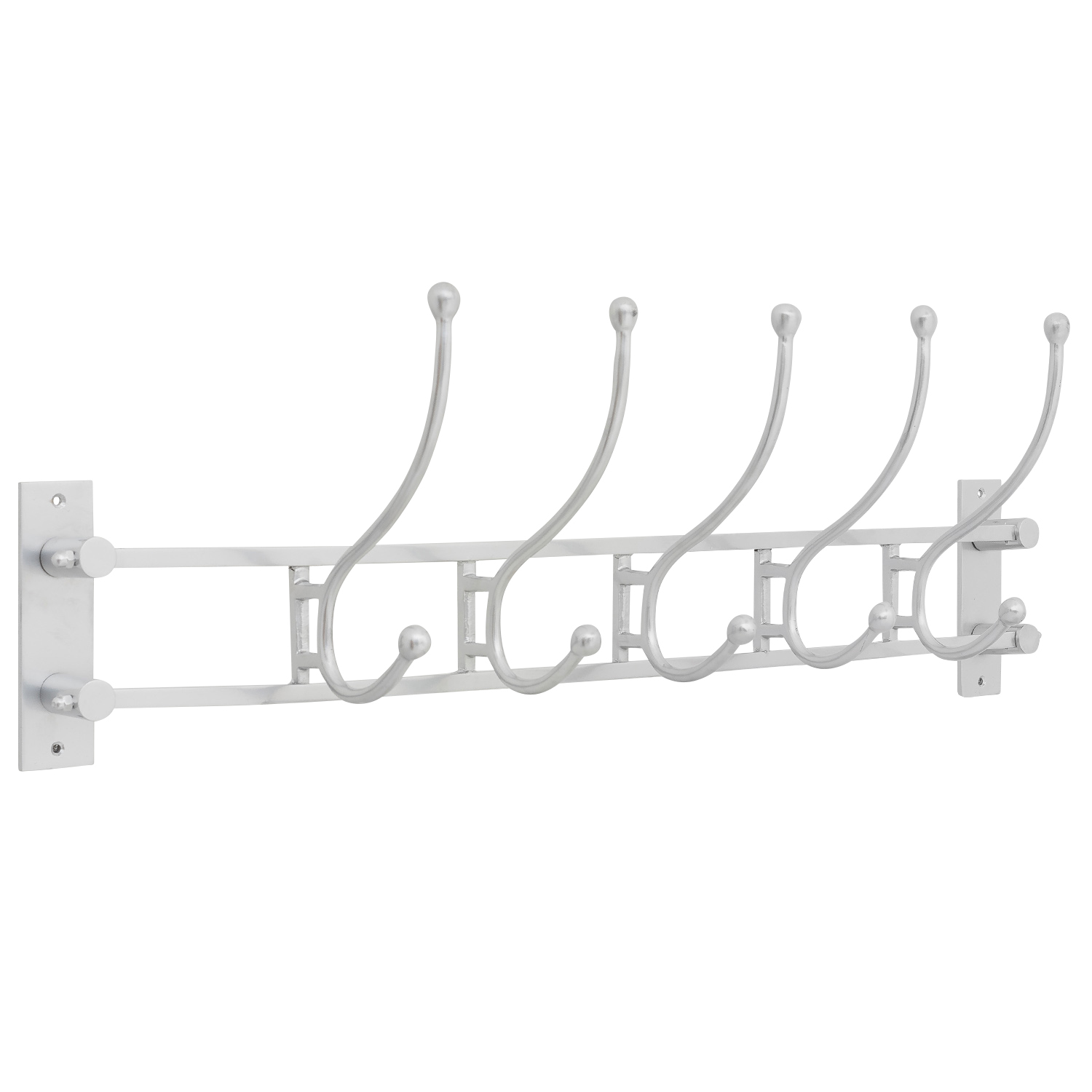 aubaho-C328-5 Garderobe Wandgarderobe Artdeco Aluminium 90cm grau Antik-Stil