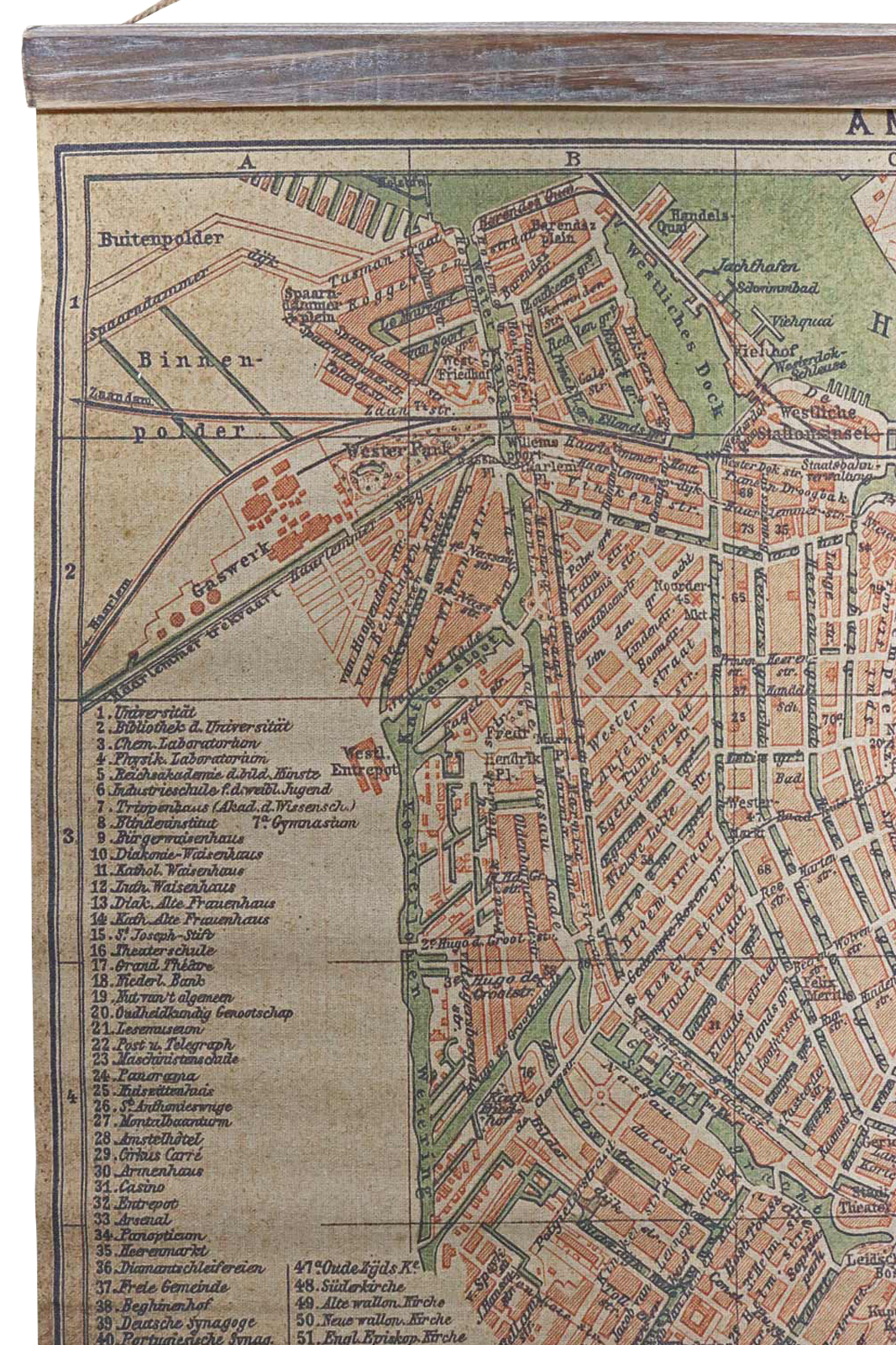 SJ-5_5 Landkarte Weltkarte historische Karte Wandkarte Antik-Stil Amsterdam Holland