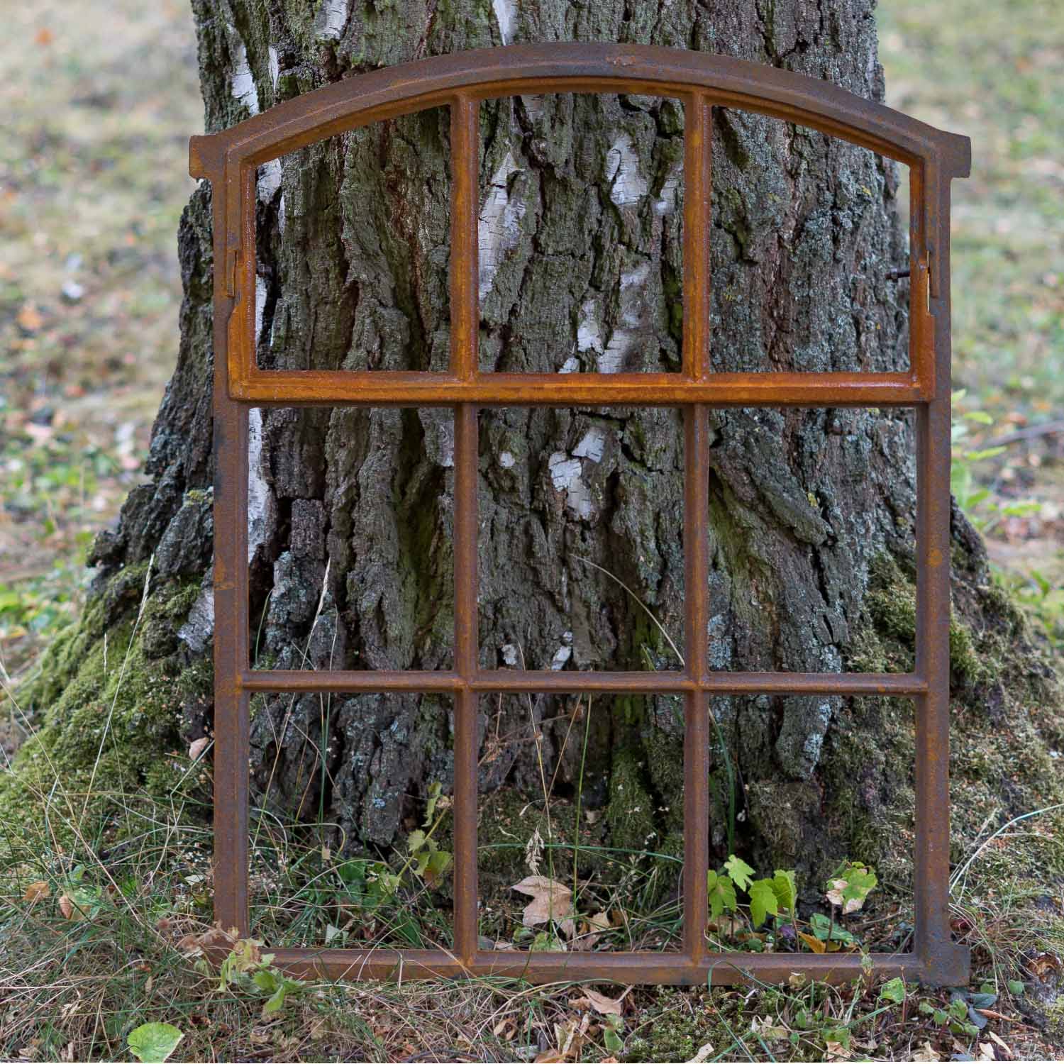 aubaho-F24-R-7 Fenster zum Öffnen rost Stallfenster Eisenfenster Eisen 71cm Antik-Stil (d2)