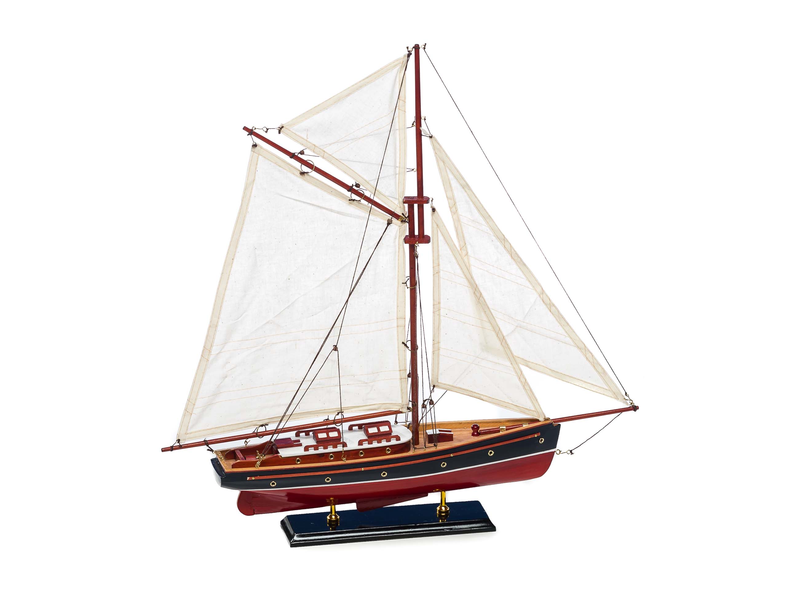 5188-3 Modellschiff Segelyacht Yacht Holz Schiff Boot Segelschiff Schiffsmodell Maritim