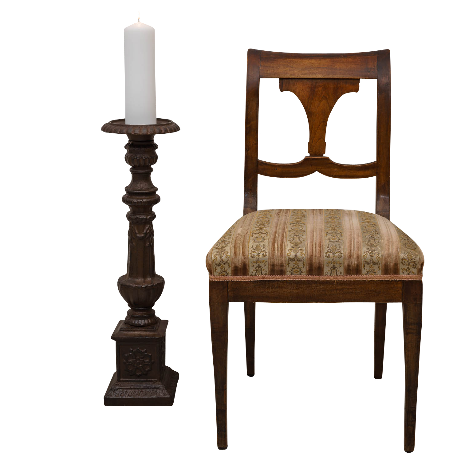 MB-32-3jmEL28ma65vxW Kerzenleuchter Altarleuchter Kandelaber Kerzenständer Antik-Stil 70cm braun