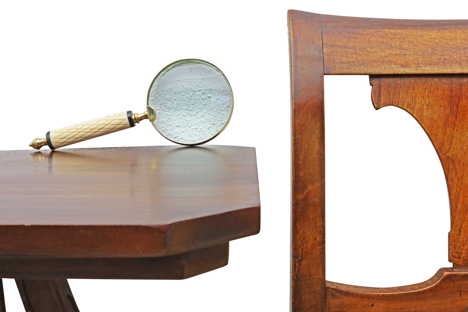 aubaho-LS-A425_3 Lupe Leselupe Lesehilfe Antik-Stil Handlupe Vergrößerungsglas e