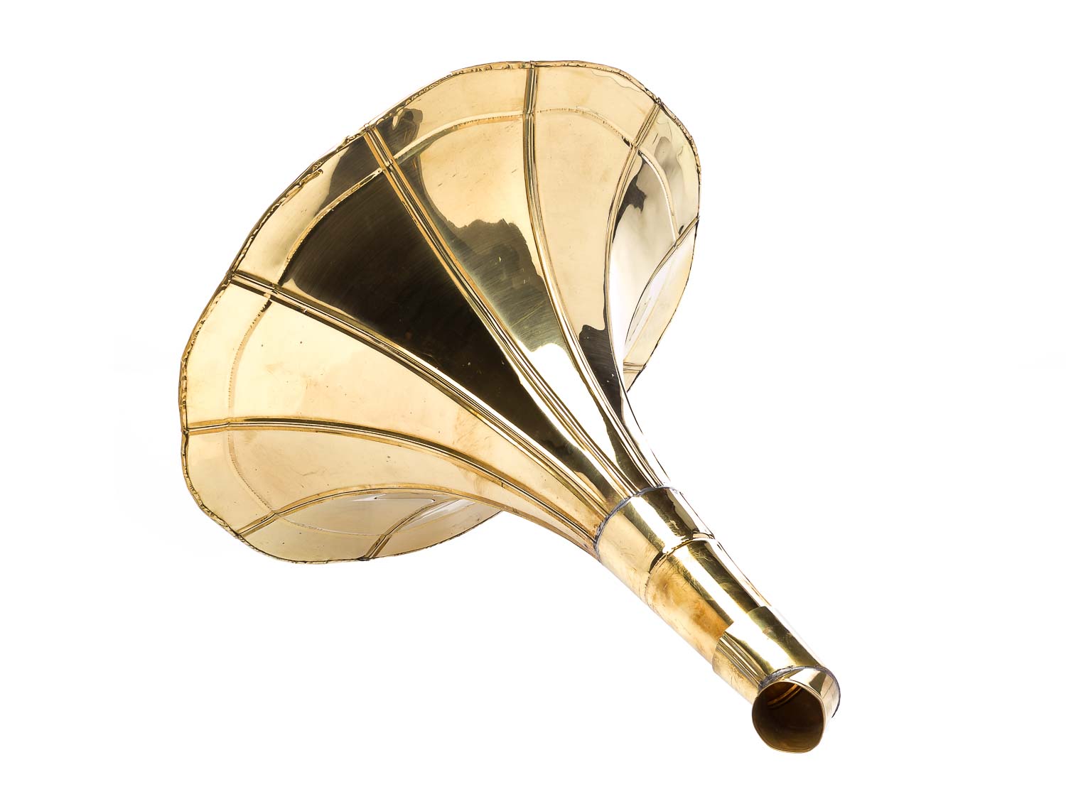 2016-03-29_Auktionshaus_062 Trichter Grammophon Horn goldfarben im antik Stil gramophone