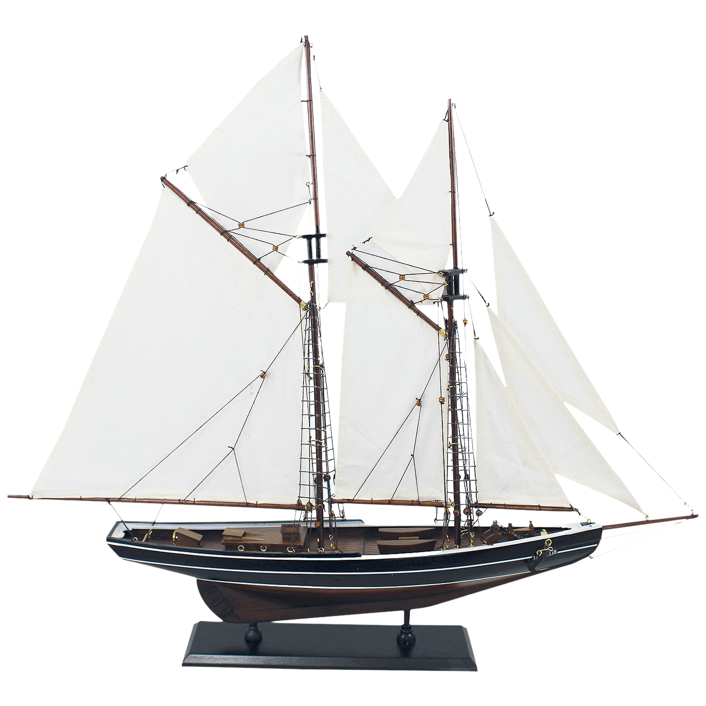 Sailing yacht Bluenose sailing ship model ship wooden ship - no kit Boot, Segelboot, Transport, Fahrzeug, Wasserfahrzeug