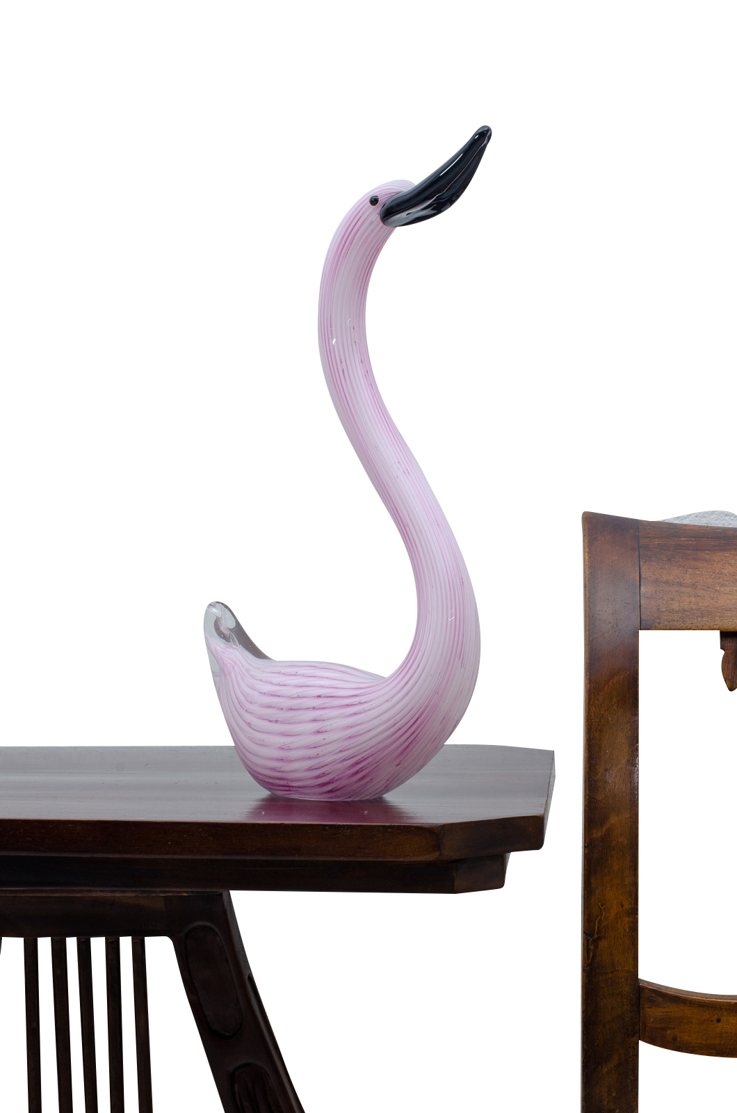 MG-73-6 Glasfigur Figur Skulptur Glas Glasskulptur Schwan Murano-Stil Antik-Stil 37cm