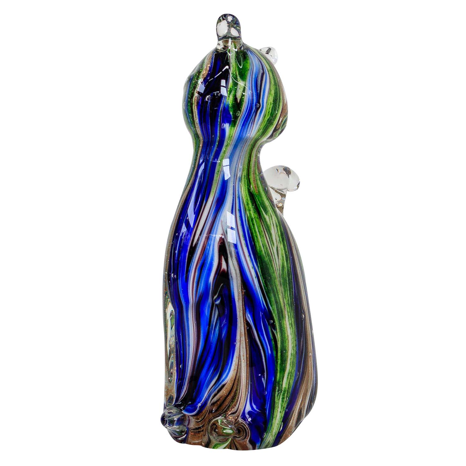 GL203-5 Glasfigur Figur Katze Glas im Murano Antik Stil 16cm