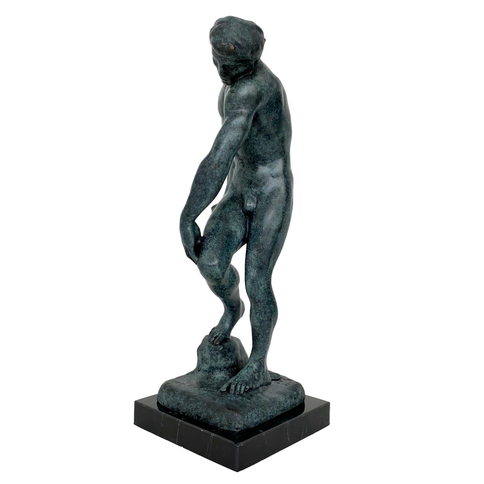BX-8-2 Bronzeskulptur nach Rodin Adam Figur Statue 30cm Antik-Stil Kopie Replik