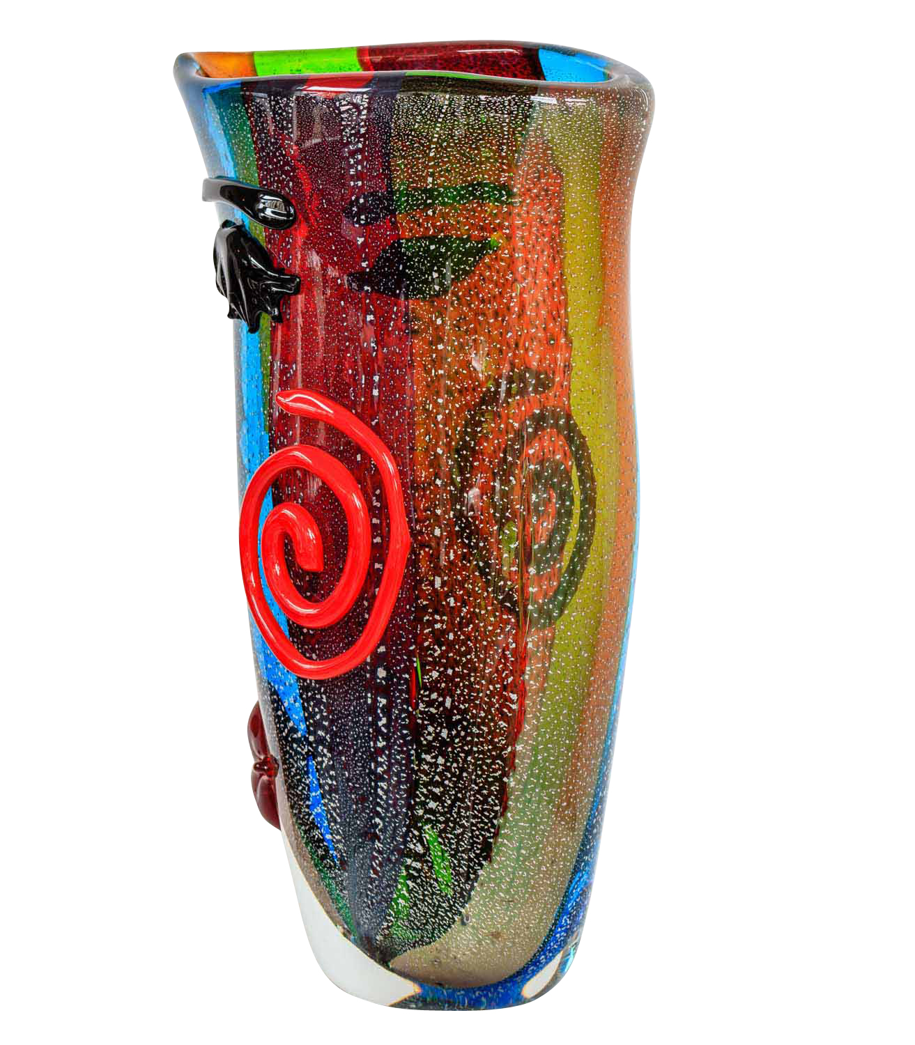 Glasvase Vase Gesicht Glas im Murano Antik Stil 38cm