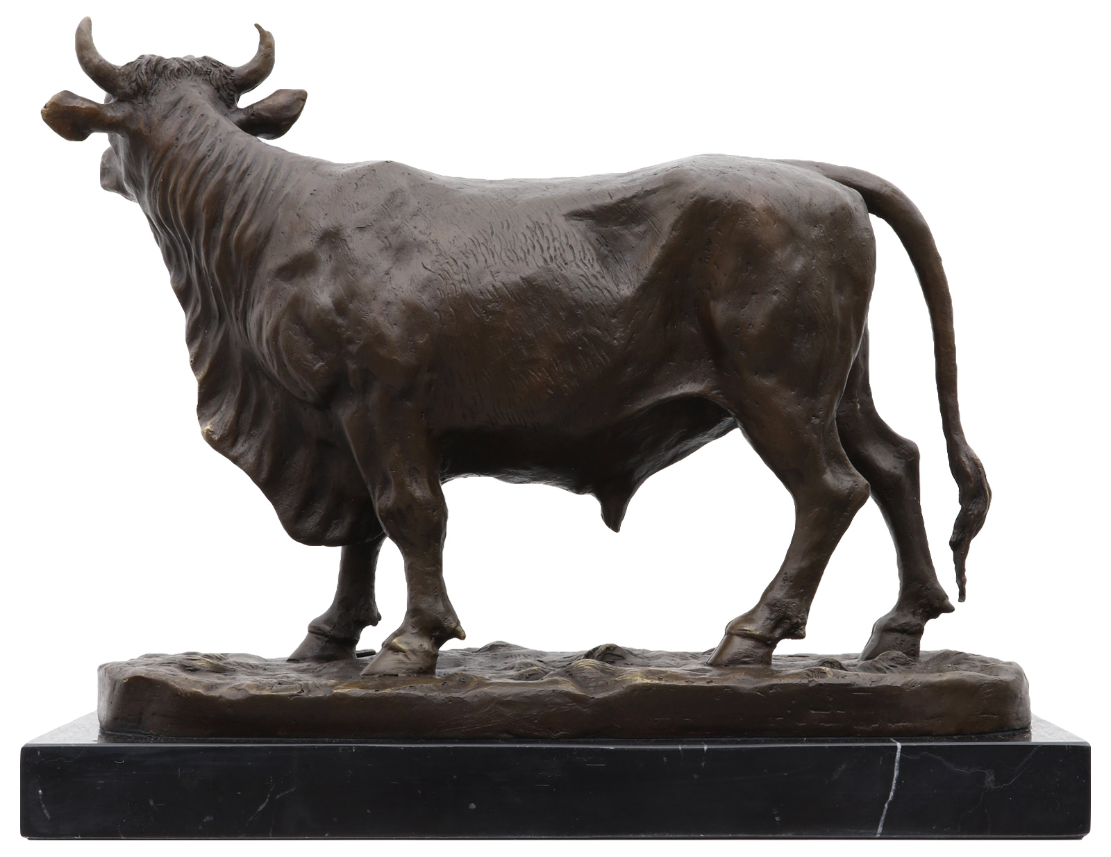 Bronzeskulptur Bulle Ochse Kuh Stier Antik-Stil Bronze Figur Statue 35cm