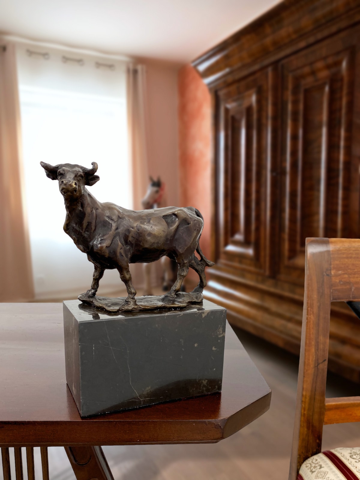 YY-61-9 Skulptur Stier Antik-Stil Bronzeskulptur Bronze Figur nach Carvin Replik Kopie