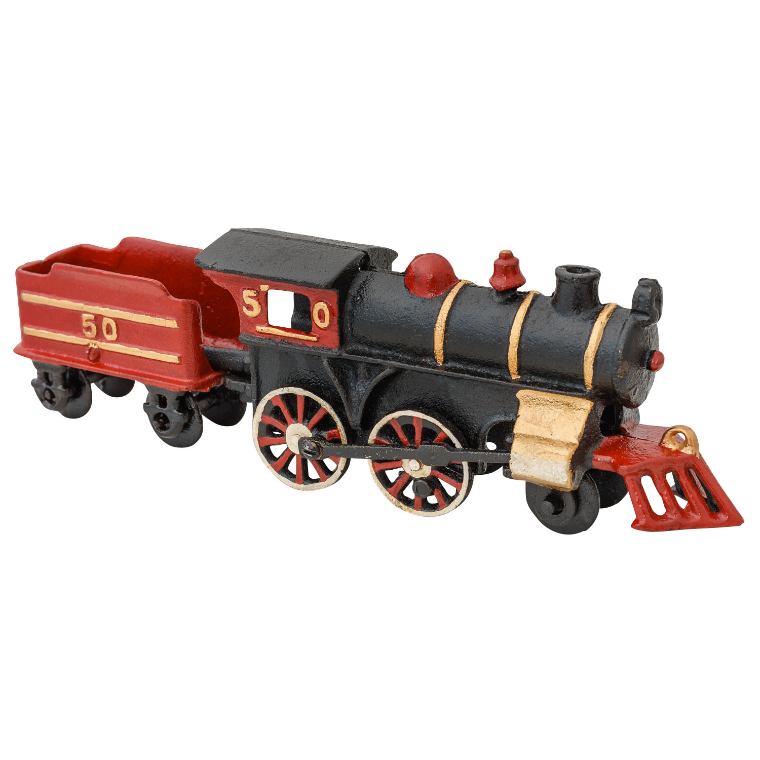 GU097-4 Modellbahn Eisenbahn Lok Anhänger Zug Gusseisen Antik Stil 29cm