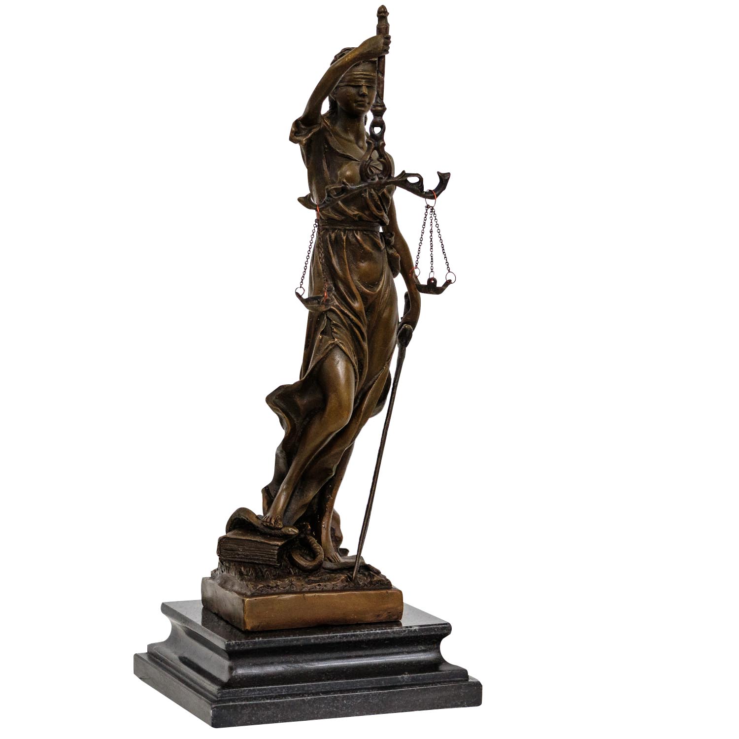 Bronzeskulptur Justitia Justizia Statue Bronze Figur Skulptur Antik-Stil - 35cm