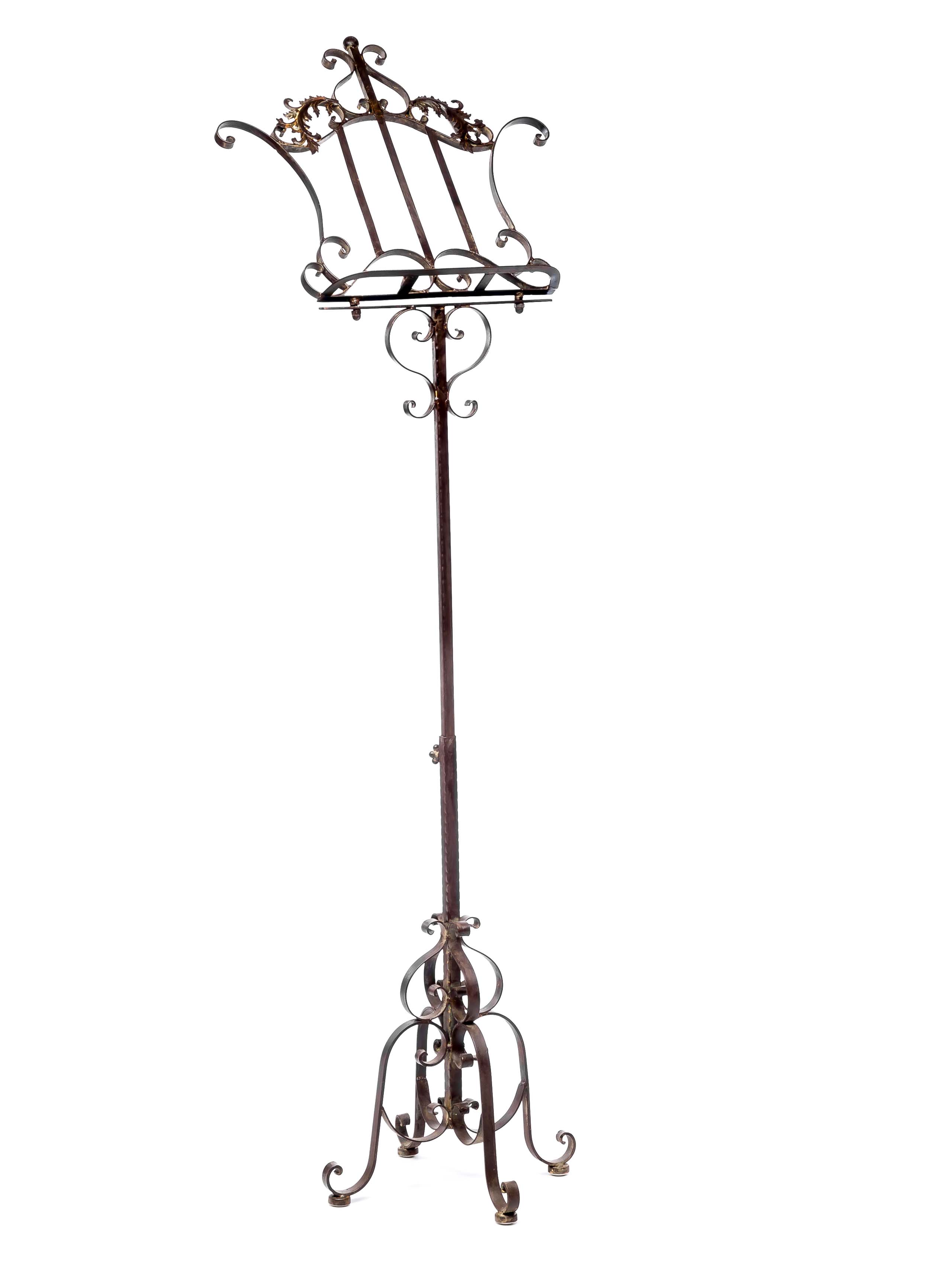 RZ-53-4 Notenständer Eisen Aufsteller Notenpult Barockstil bis 170cm Menükartenhalter