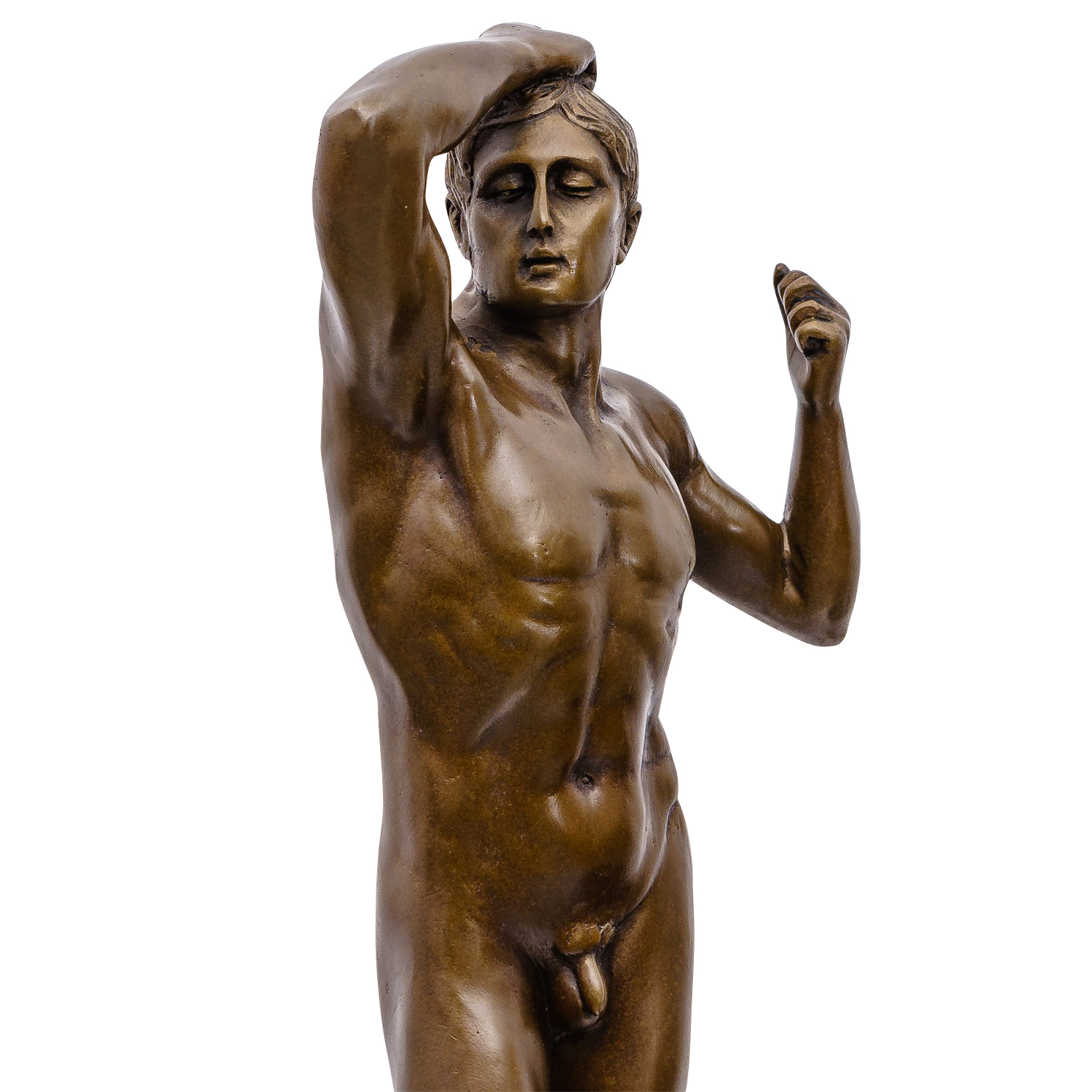 Bronzeskulptur erotische Kunst nach Rodin Bronze Akt Mann Figur Skulptur 47cm
