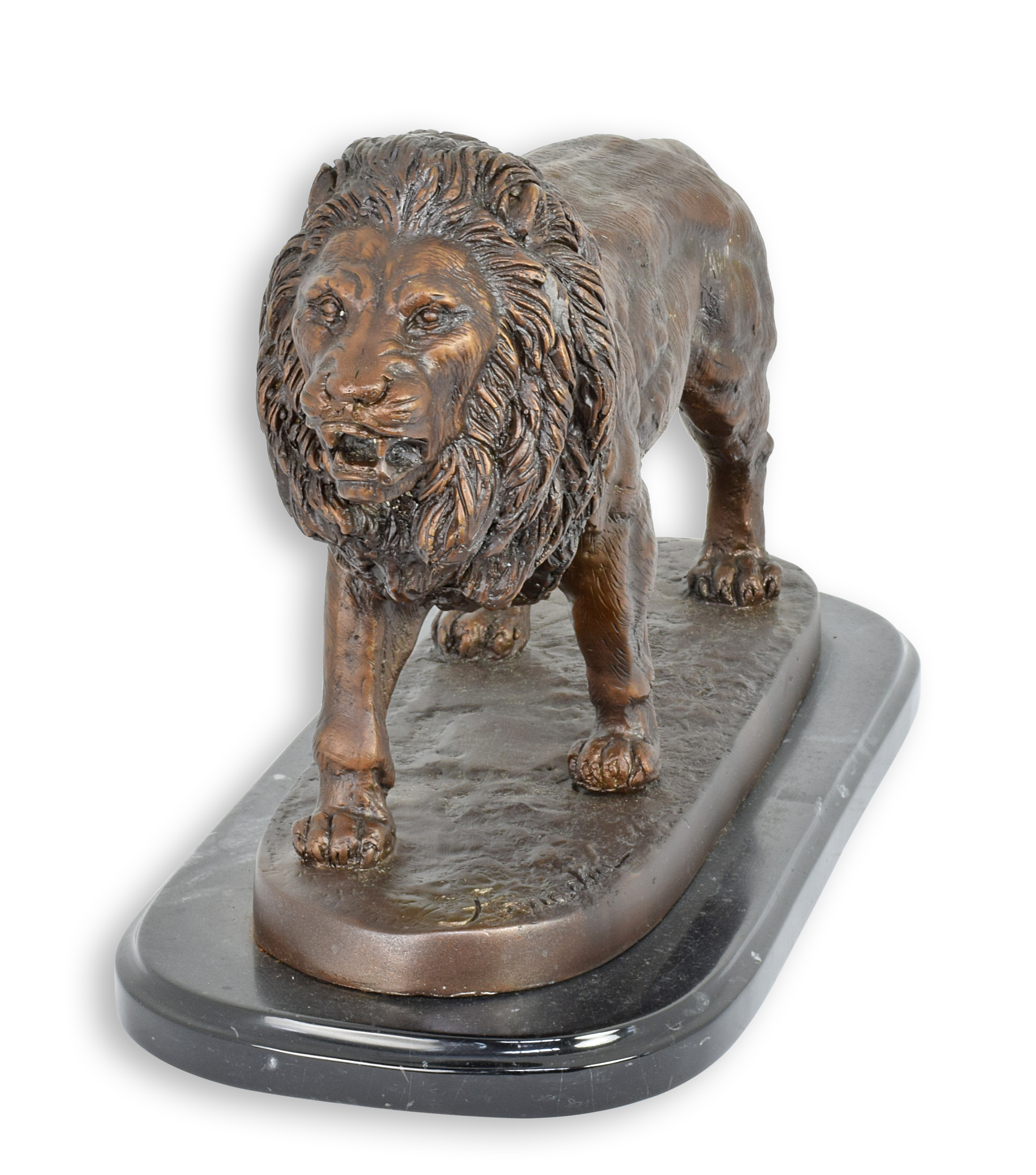 A bronze sculpture of a lion replica retro design decoration Bronze, Löwe, Tierwelt, Figur, Kunst