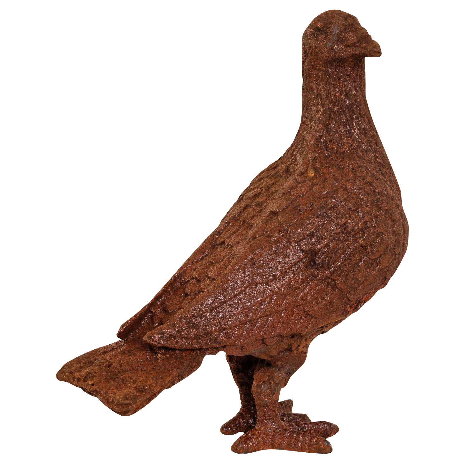 aubaho-F01-R-3 Gartenskulptur Vogel Figur Eisen Tier Garten Rost Eisenfigur Skulptur Antik-Stil