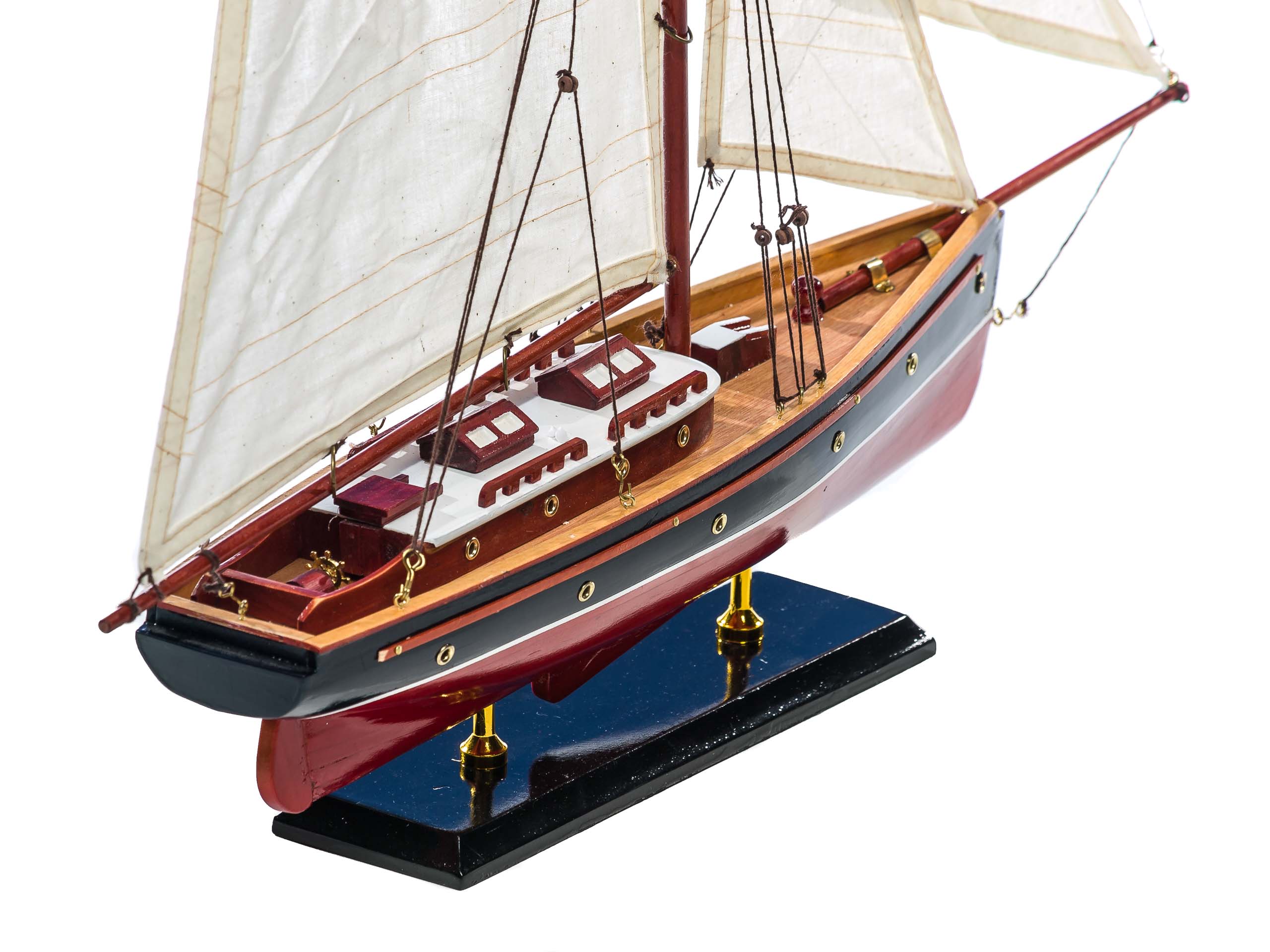 5188-4 Modellschiff Segelyacht Yacht Holz Schiff Boot Segelschiff Schiffsmodell Maritim