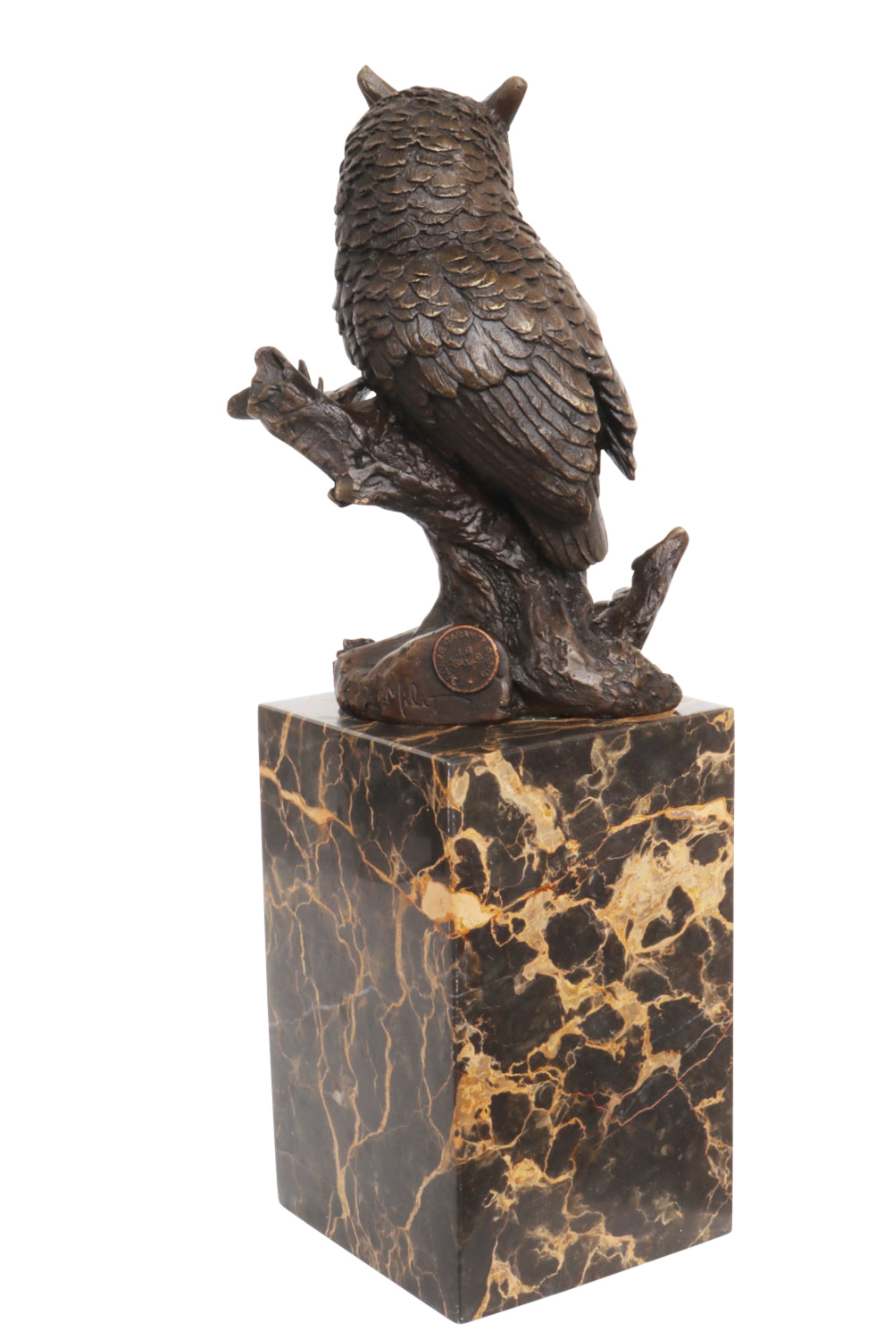 Skulptur Eule Antik-Stil Bronzeskulptur Bronze Figur Statue 28cm