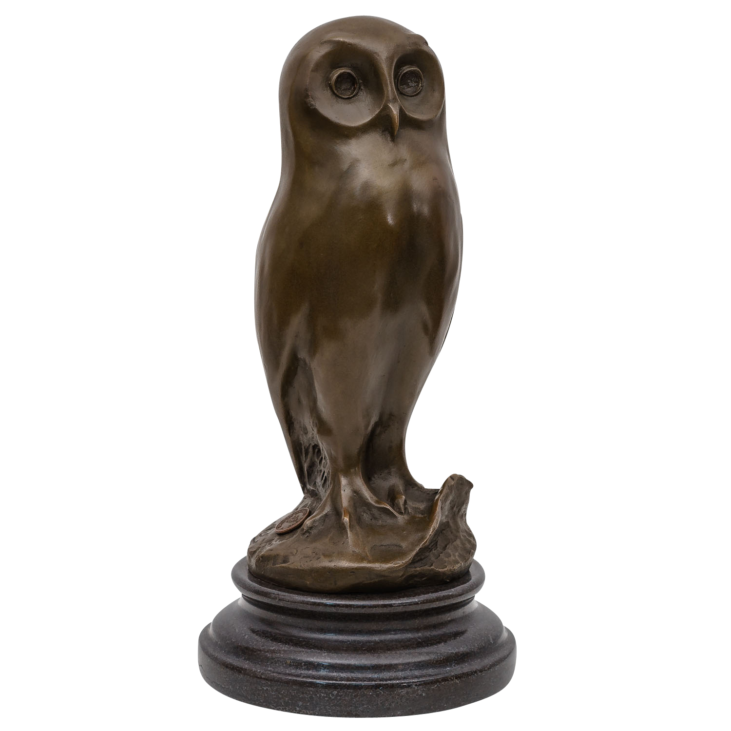 VG-76-1QWCIF6d2fJ141 Bronzeskulptur Eule Uhu Vogel Bronze Bronzefigur Figur Skulptur 27cm