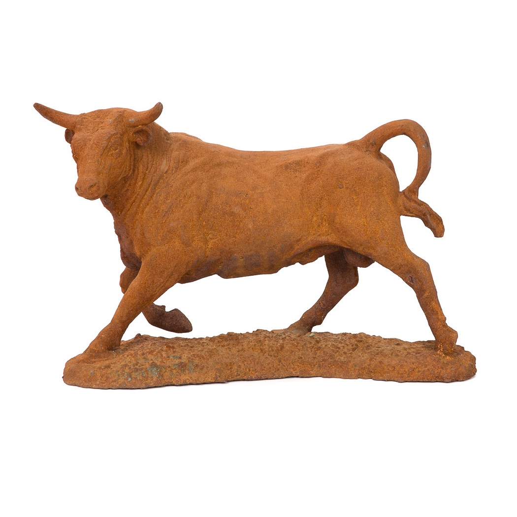 PD-26-R-2a Skulptur Stier Gartenfigur Figur Eisen Garten garden sculpture iron bull art