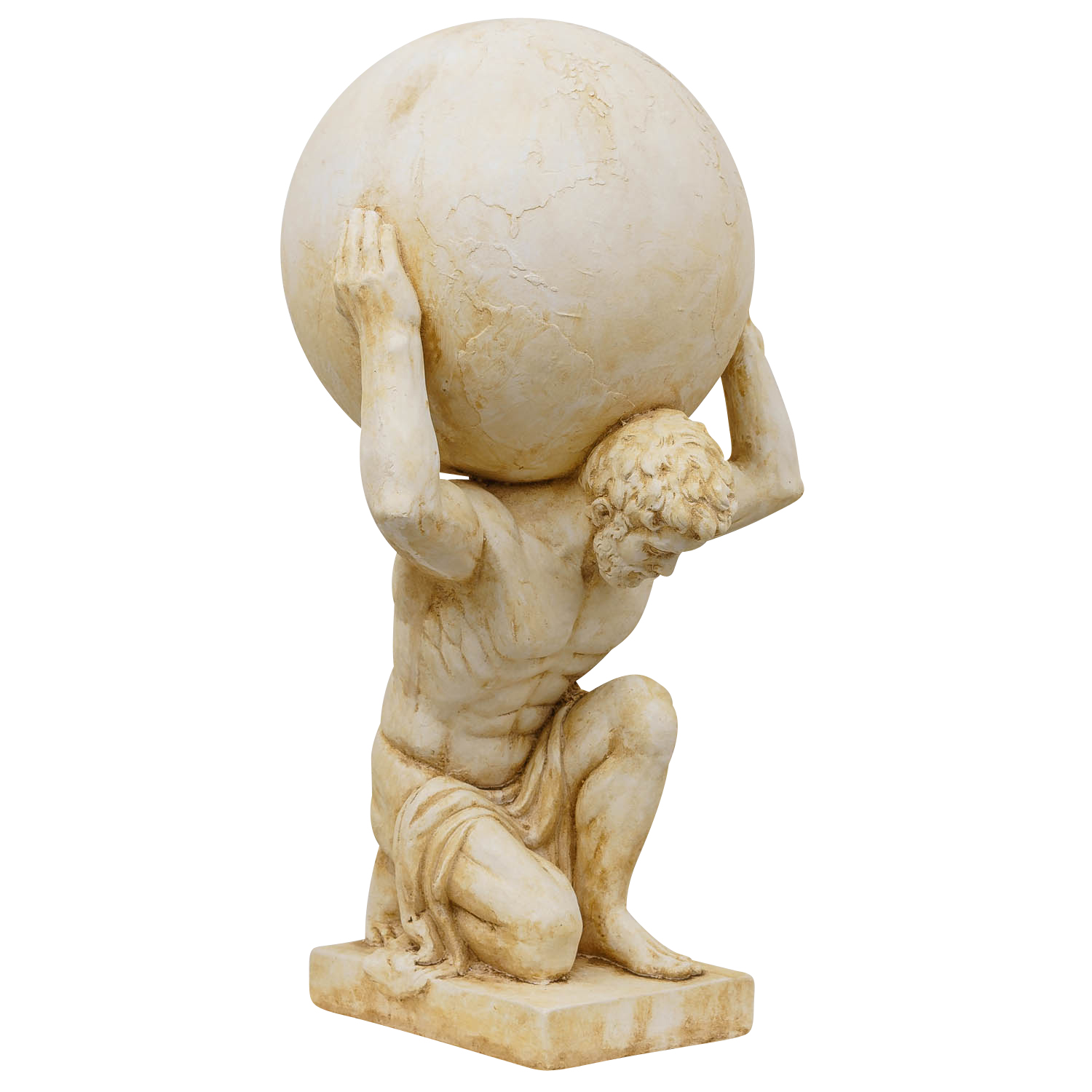 TZ-17-2 XL Atlas Titan Weltkugel Skulptur Figur Statue Garten Haus Antik-Stil 69cm