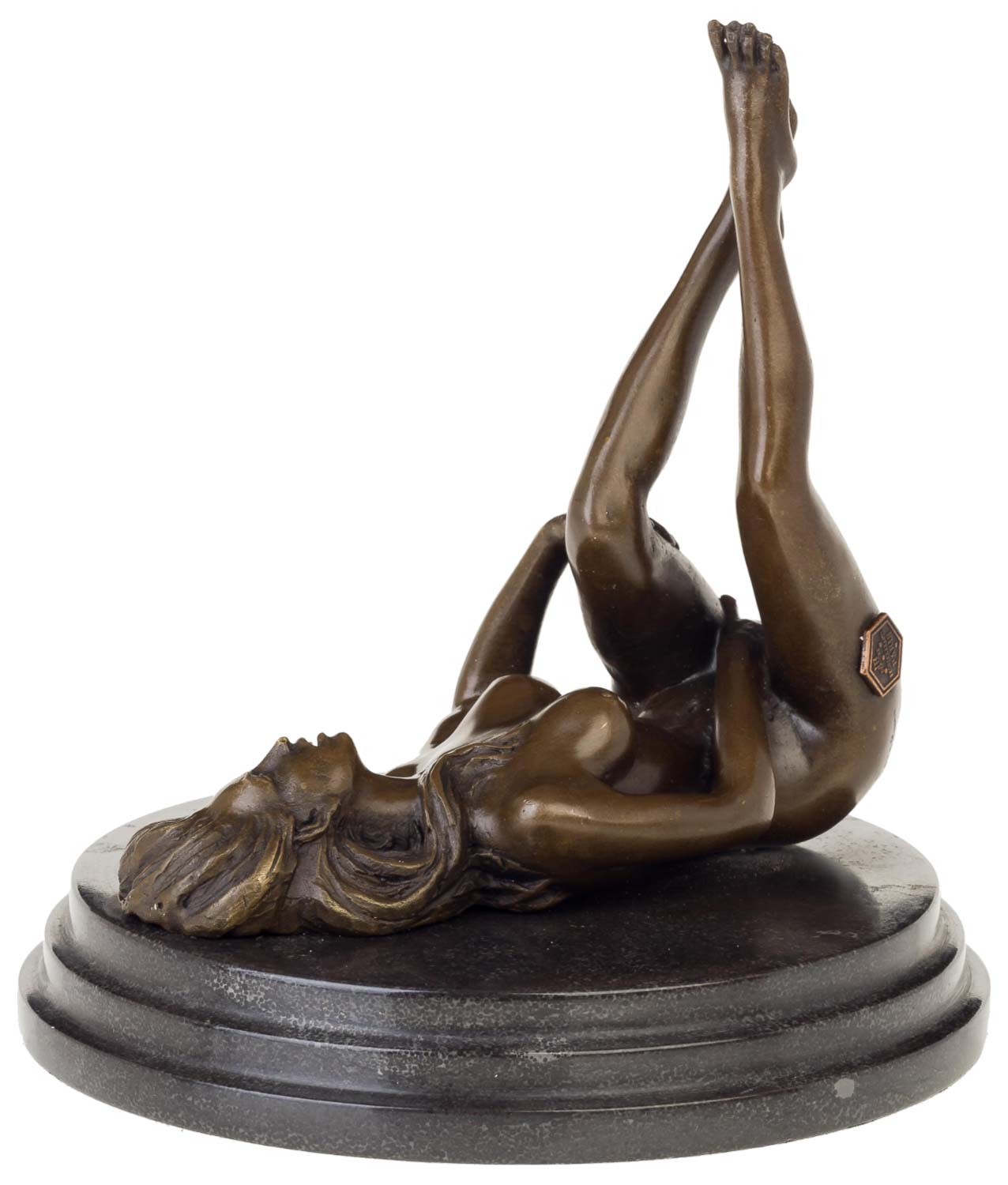 FA-84-02 Bronzeskulptur Frau Erotik Akt Kunst im Antik-Stil Bronze Figur Statue - 20cm