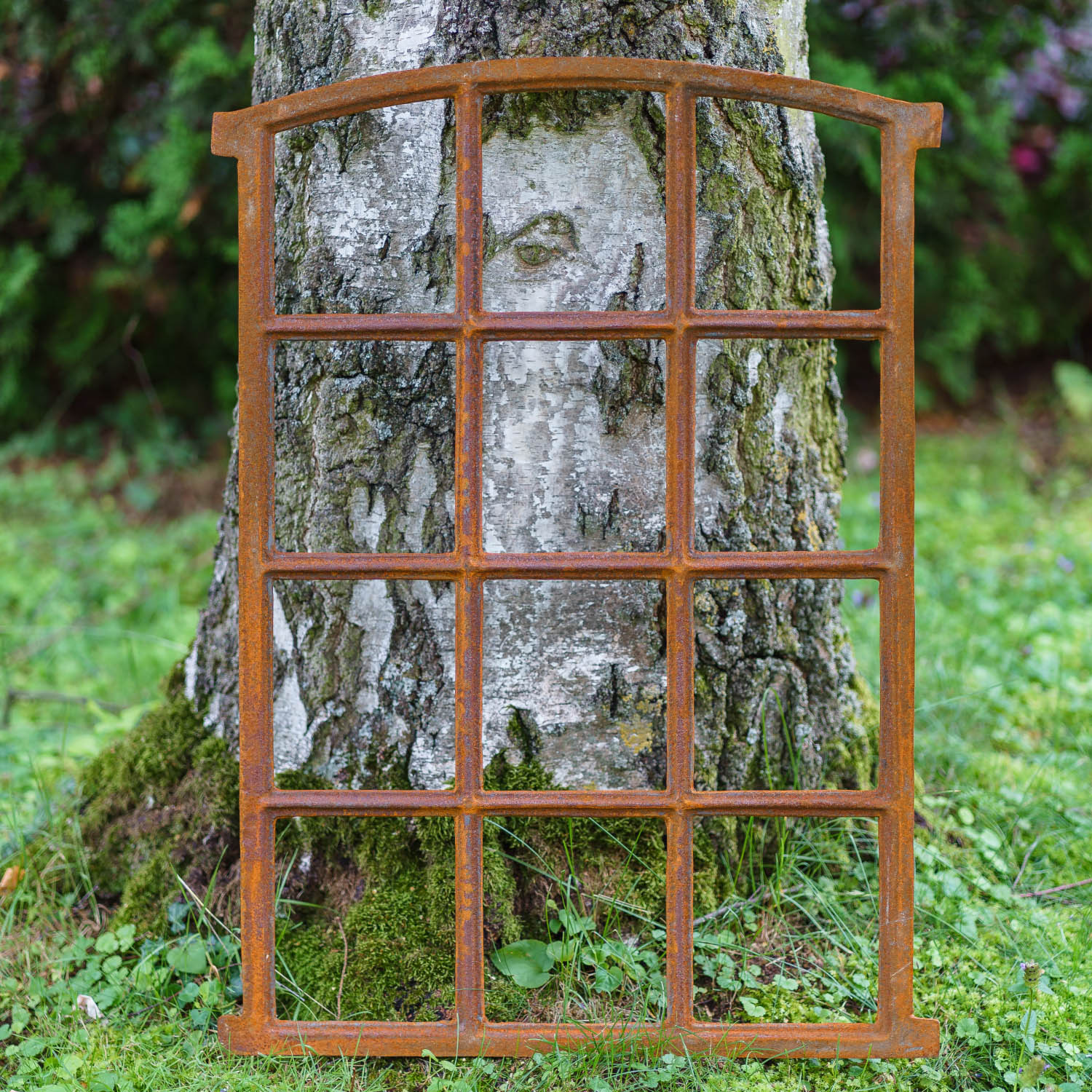 aubaho-F22A-R-6 Stallfenster Scheunenfenster Fenster zum Öffnen 12 Felder Eisen 78cm Antik-Stil