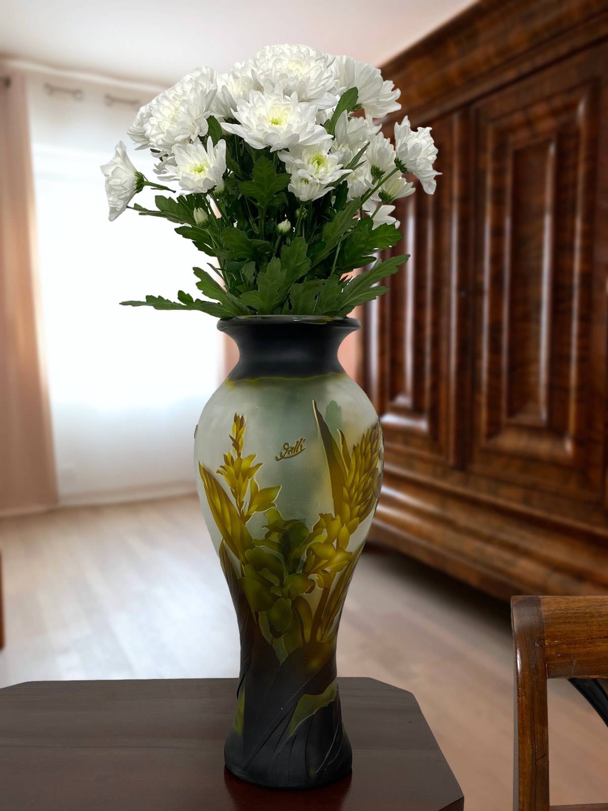 GV-57-5 Vase Replika nach Galle Gallé Glasvase Glas Antik-Jugendstil-Stil Kopie c8