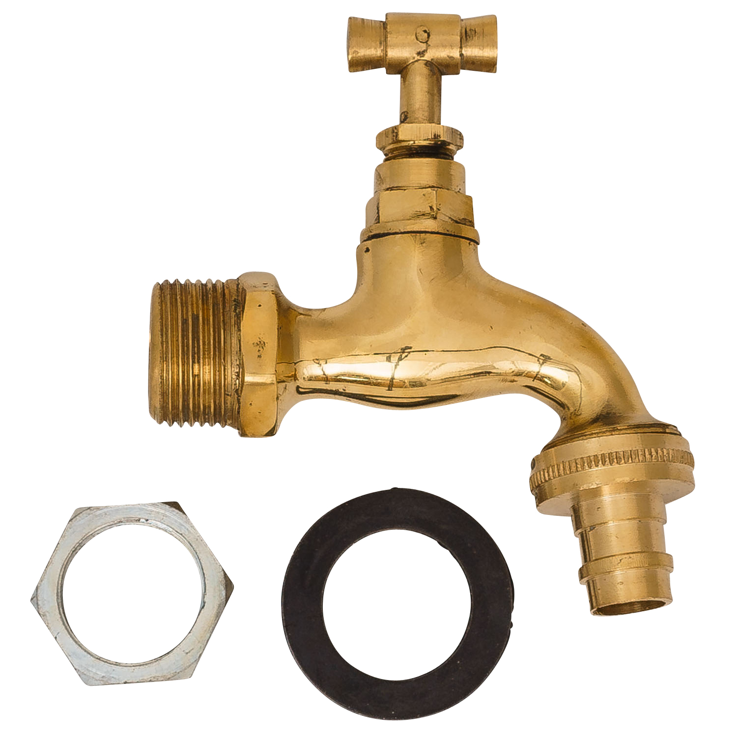 aubaho-was1-2 Wasserhahn Auslaufventil Garten Brunnen Messing 3/4 Zoll Antik Stil 12cm