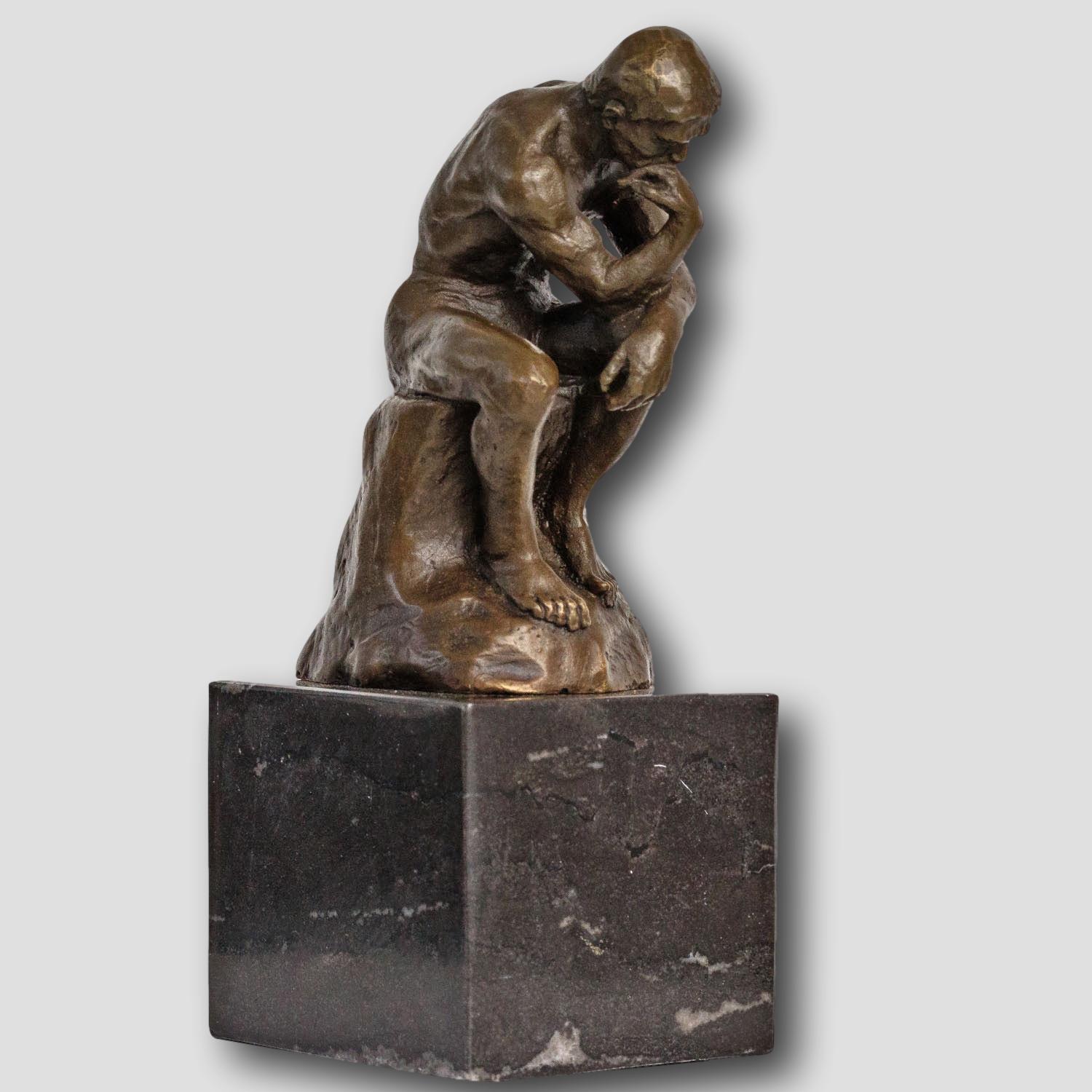 BR154-30a Bronze der Denker Mann Bronzeskulptur Bronzefigur nach Rodin Skulptur sculpture