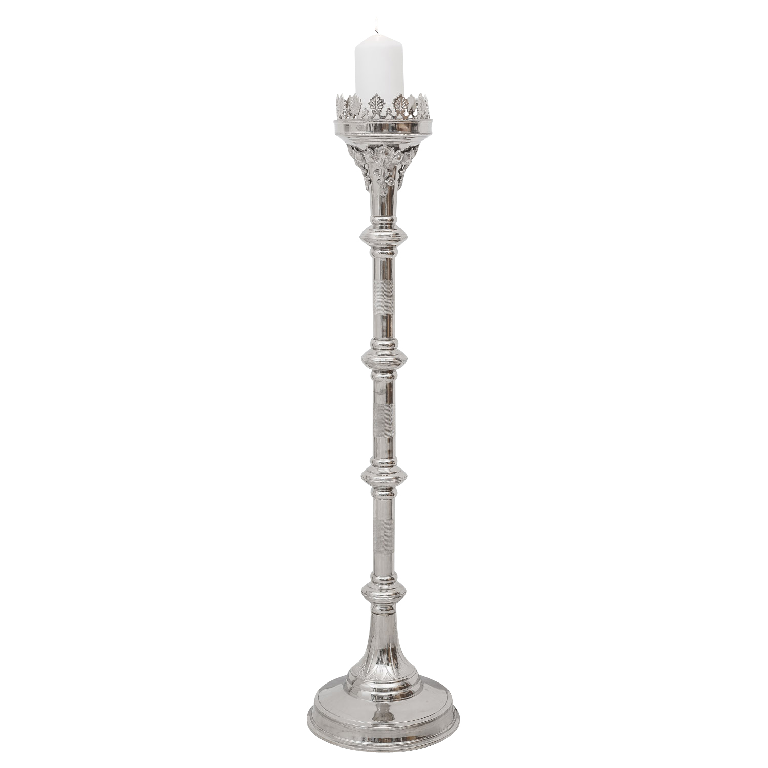 Kerzenleuchter 102cm Altarleuchter Kerzenständer Kirche Altar Antik-Stil silber