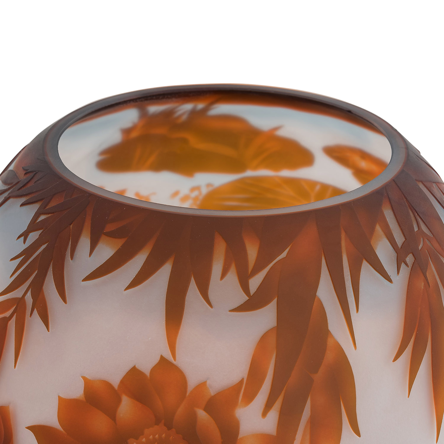 GV-63-7jE6fw7Zb8xlue Vase Replika nach Galle Gallé Glasvase Glas Antik-Jugendstil-Stil Kopie c14
