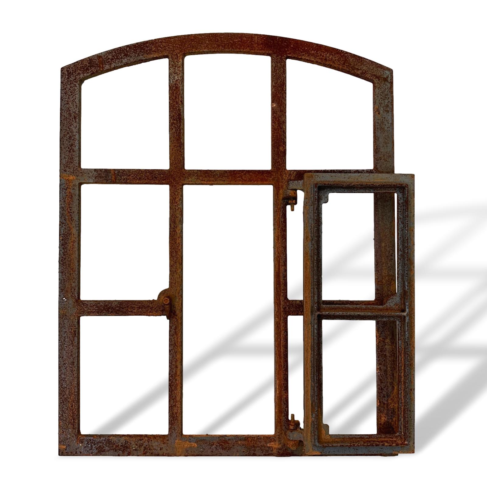 aubaho-F45-R-2 Stallfenster Rost Fenster zum Öffnen Scheunenfenster 71cm Eisen Antik-Stil