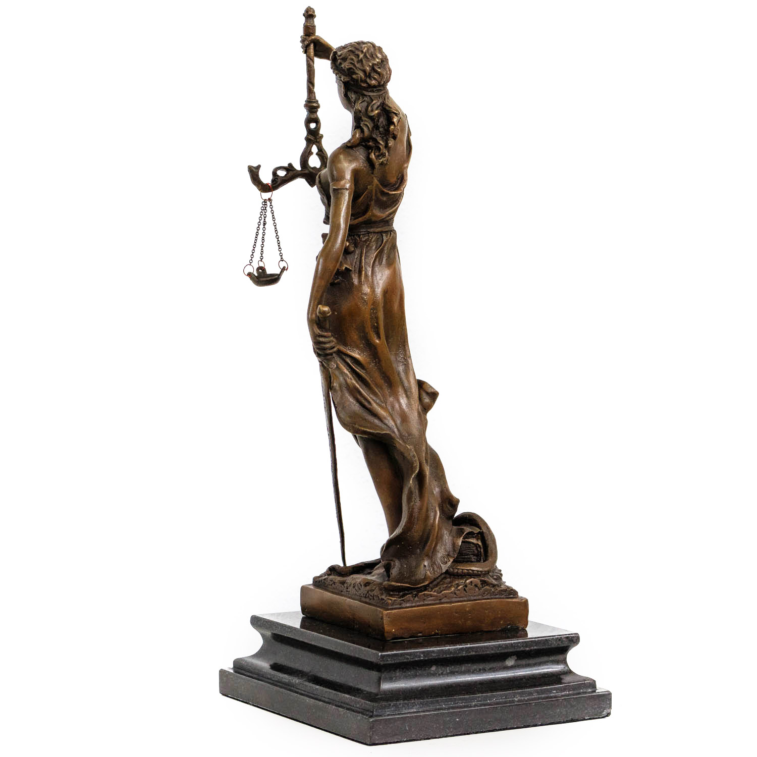 Bronzeskulptur Justitia Justizia Statue Bronze Figur Skulptur Antik-Stil - 35cm