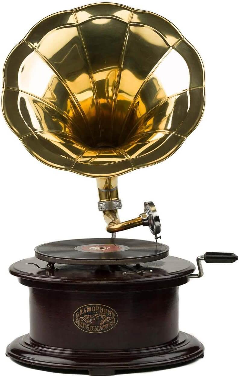 Gramophone records 70cm wooden funnel horn gramophone antique style