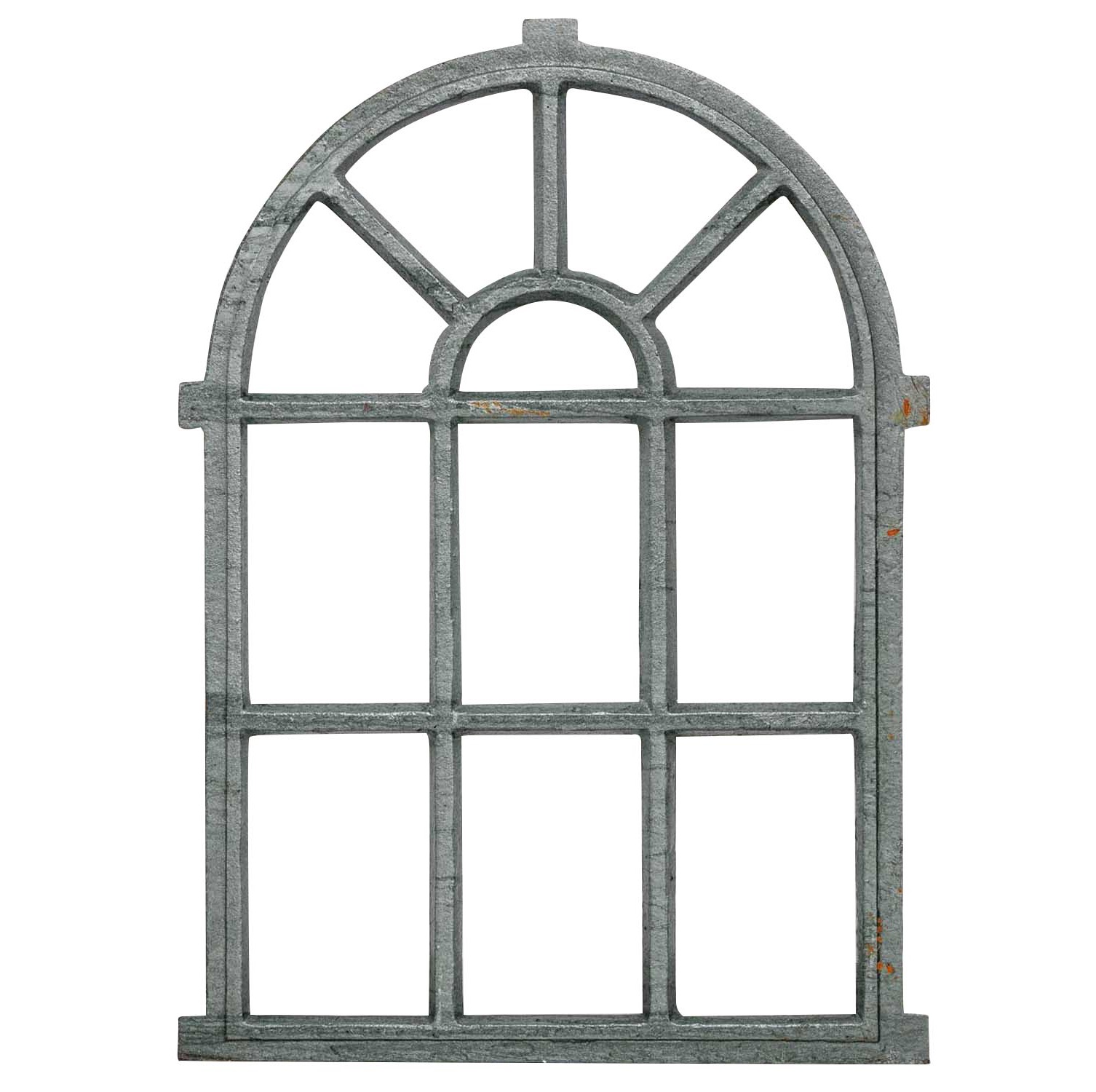 aubaho-F15-G-11 Fenster grau Stallfenster Eisenfenster Scheunenfenster Eisen 92cm Antik-Stil (z)